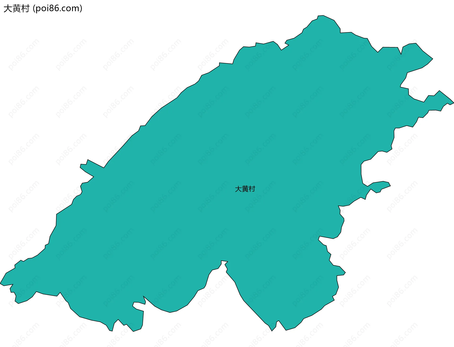 大黄村边界地图