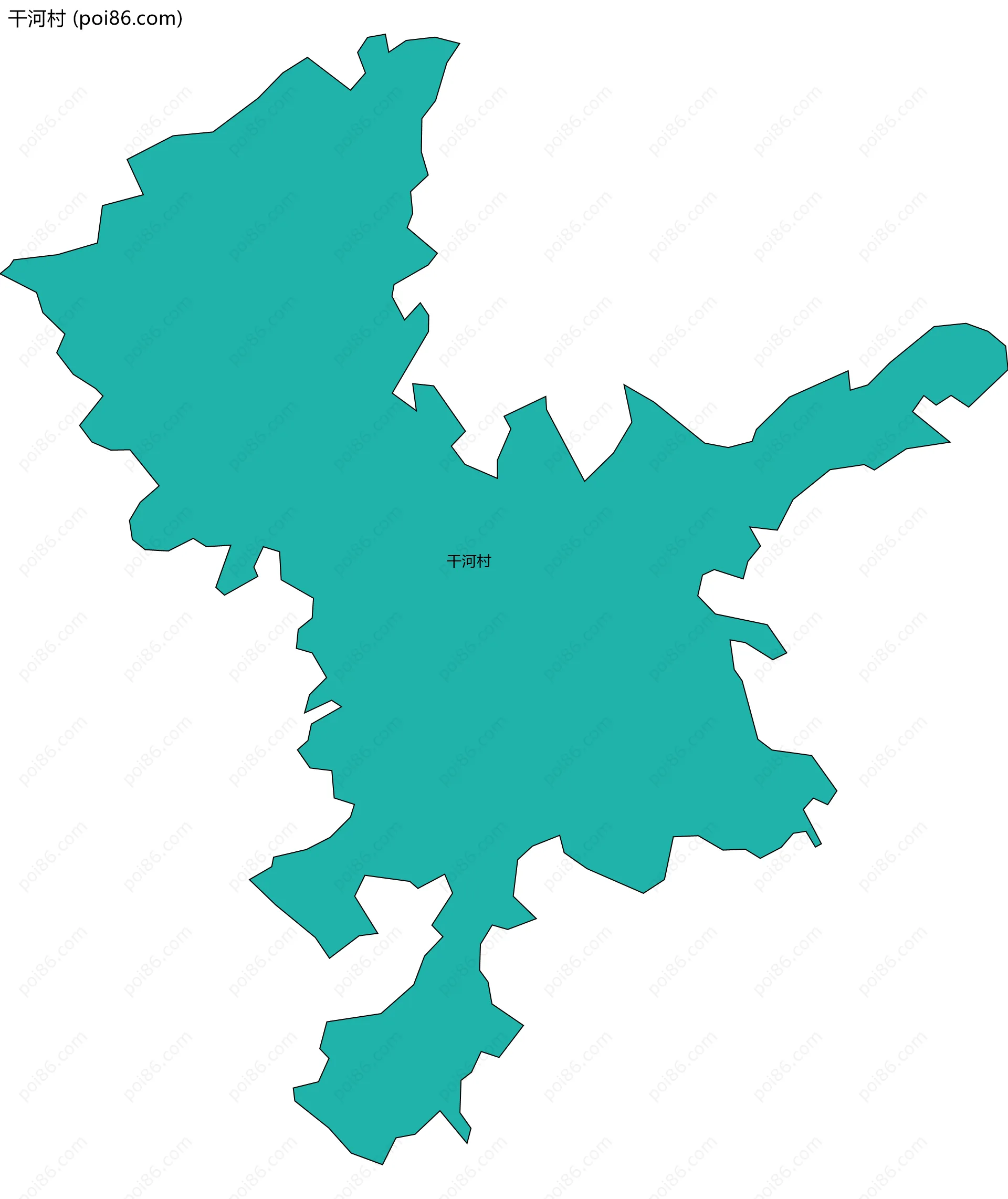 干河村边界地图