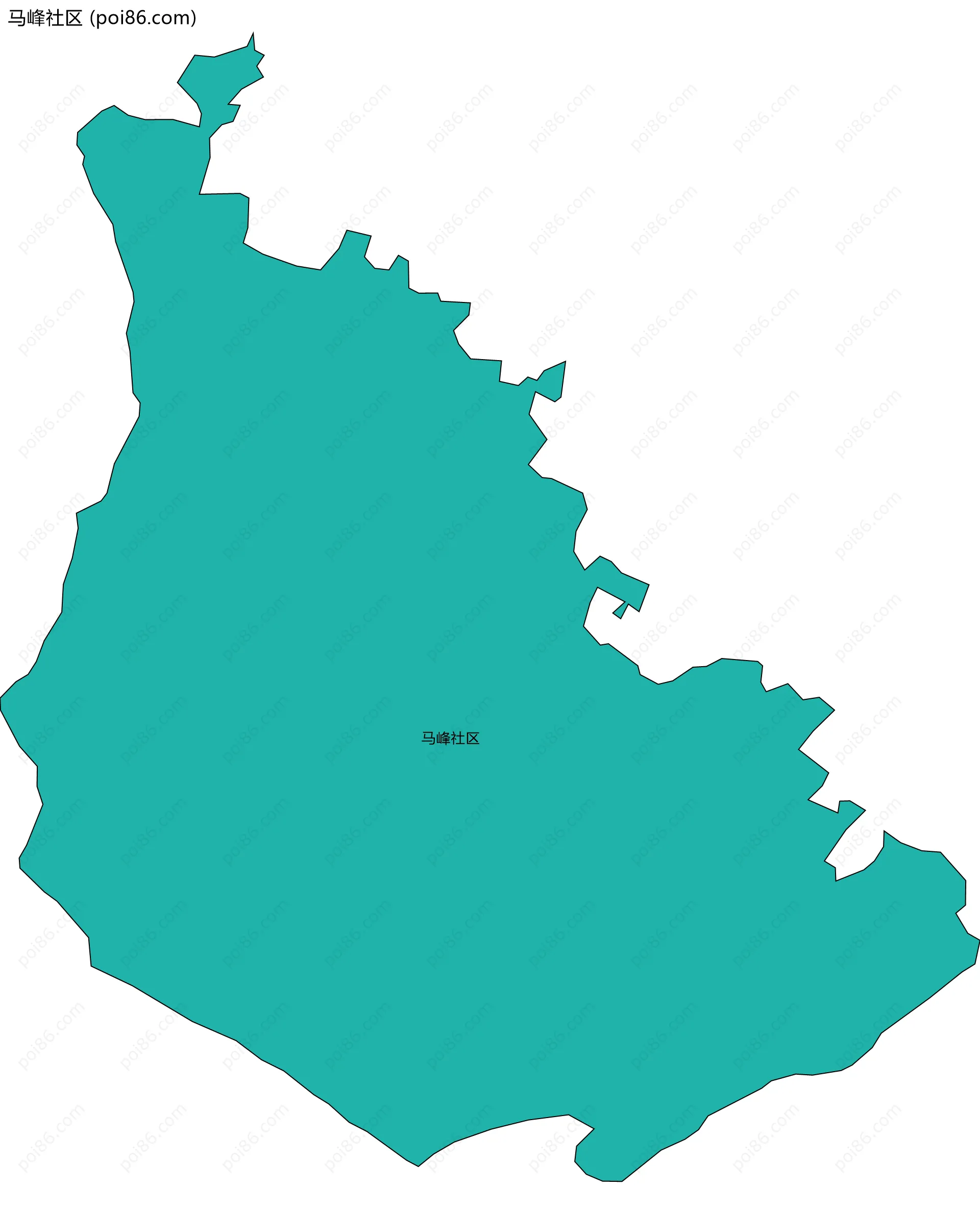 马峰社区边界地图