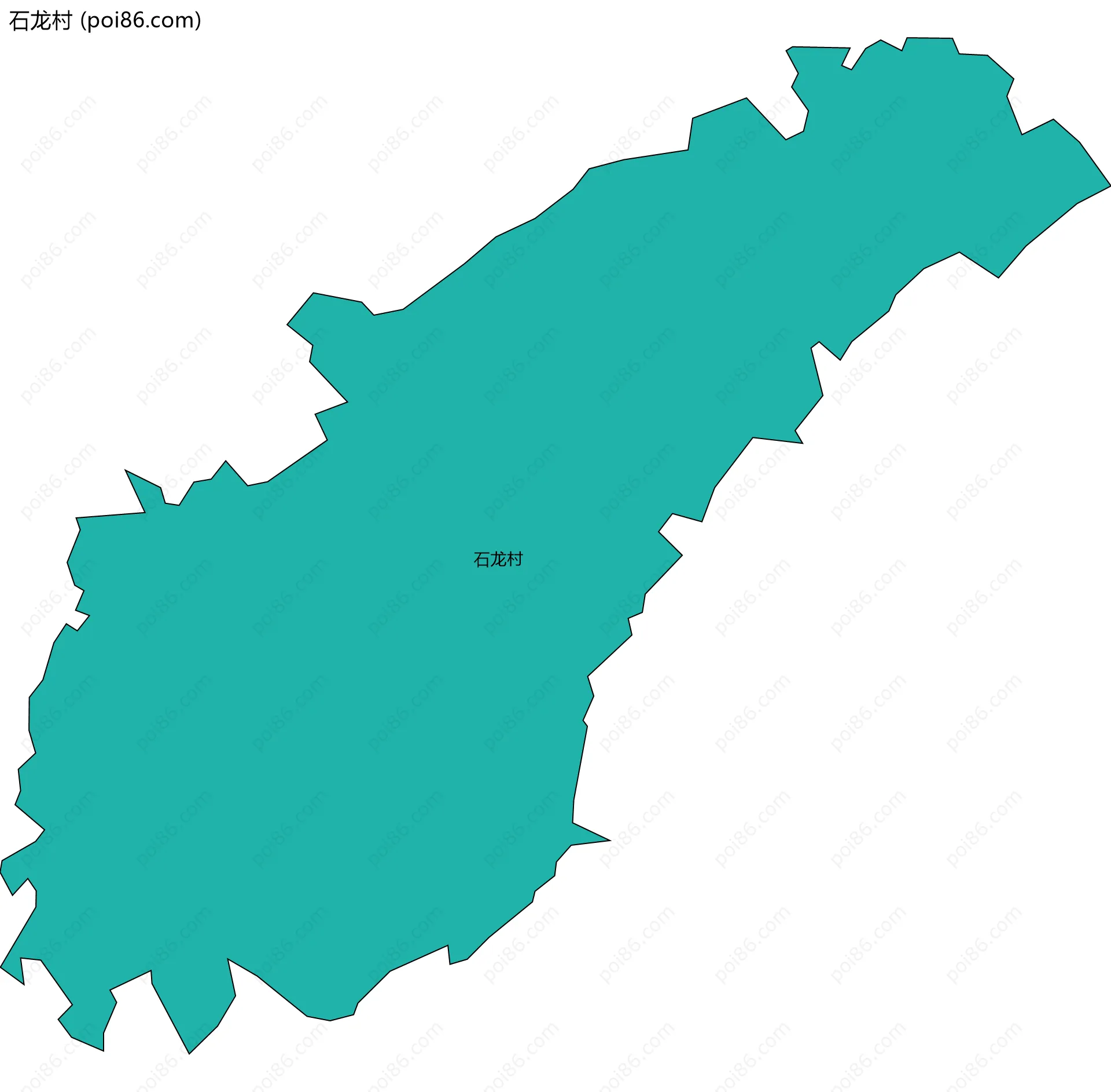 石龙村边界地图