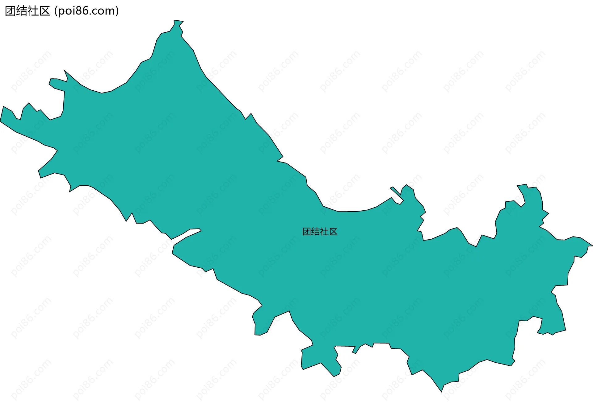 团结社区边界地图