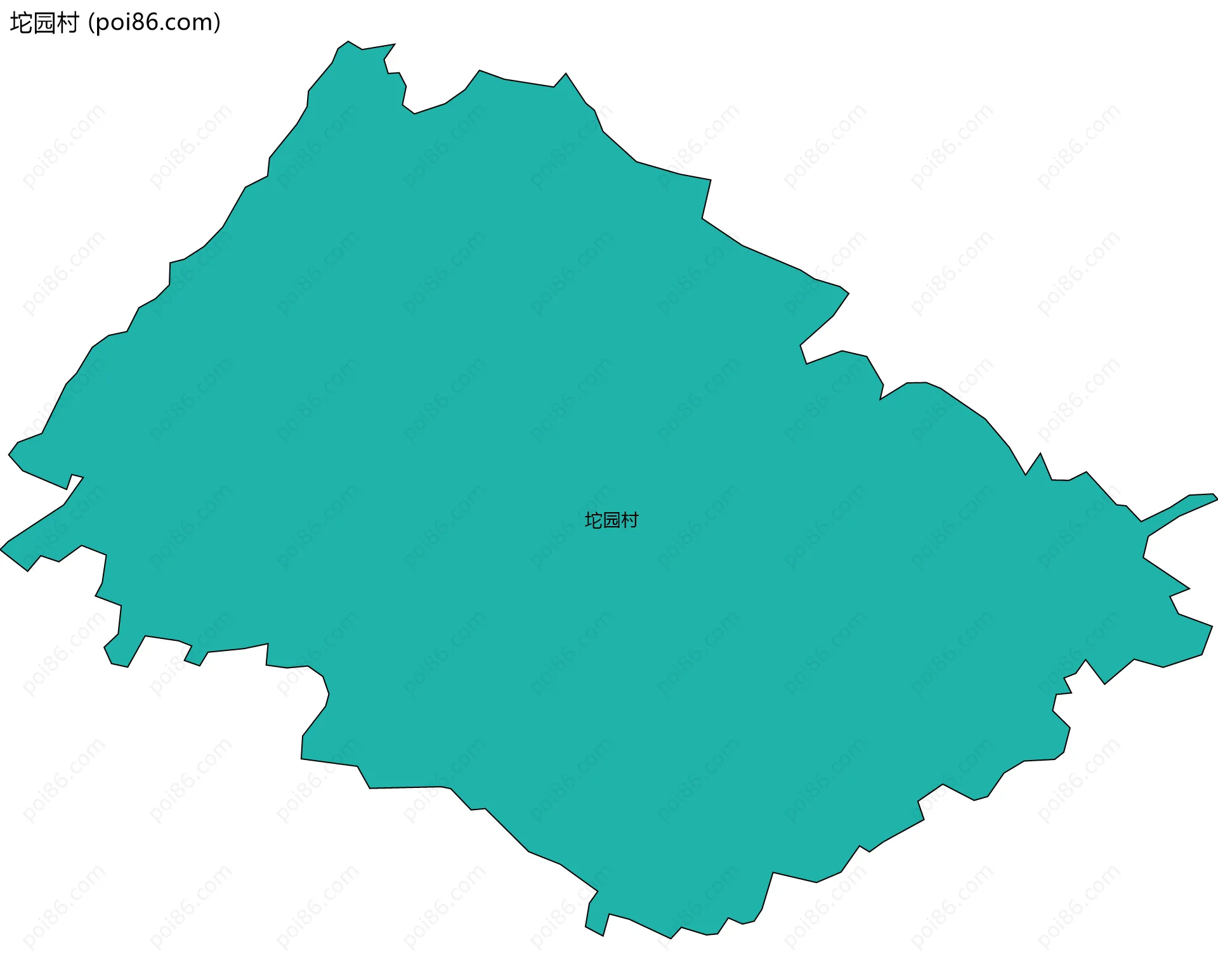 坨园村边界地图