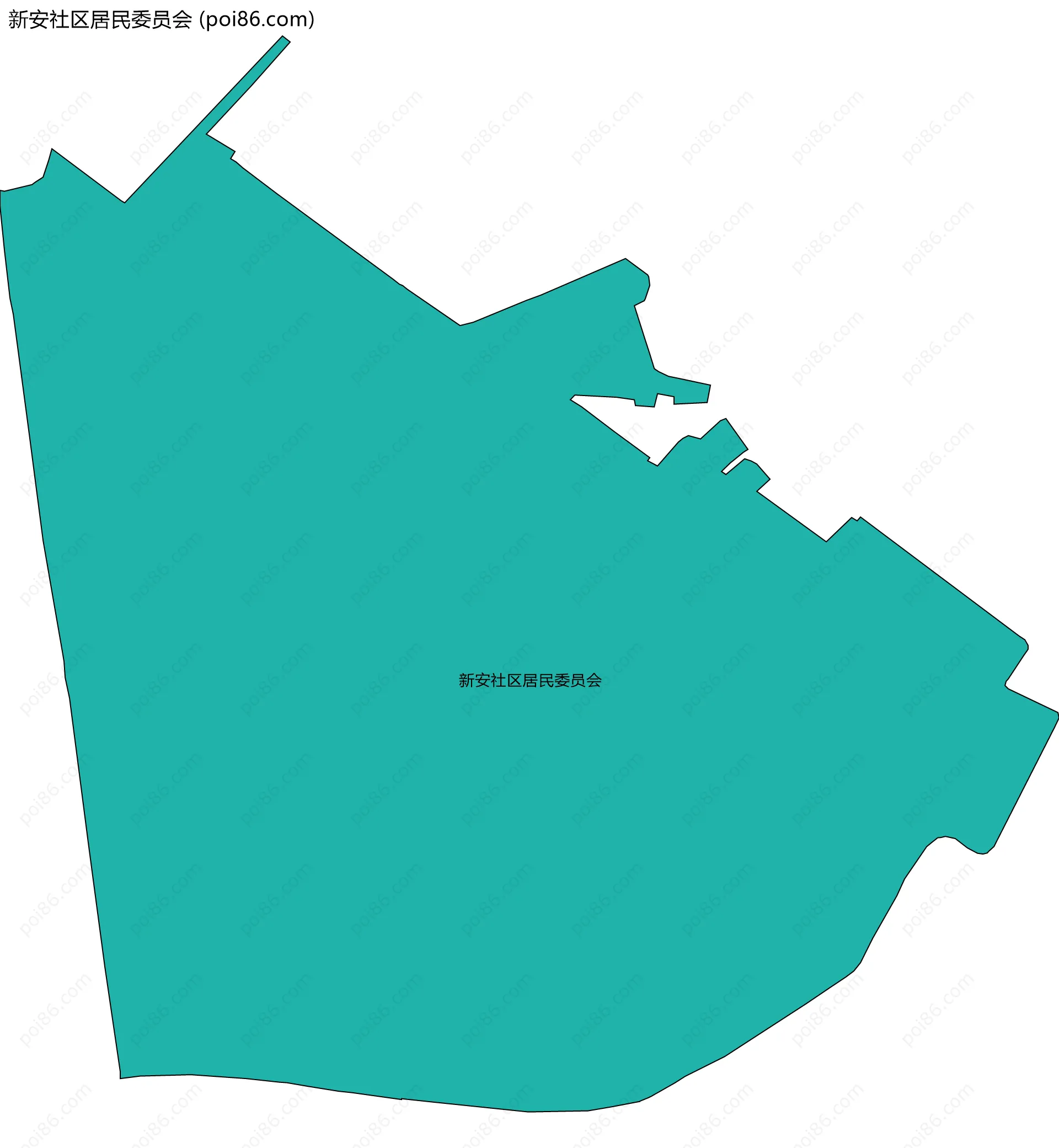 新安社区居民委员会边界地图