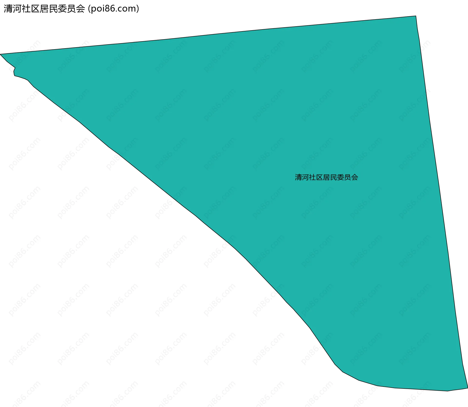 清河社区居民委员会边界地图