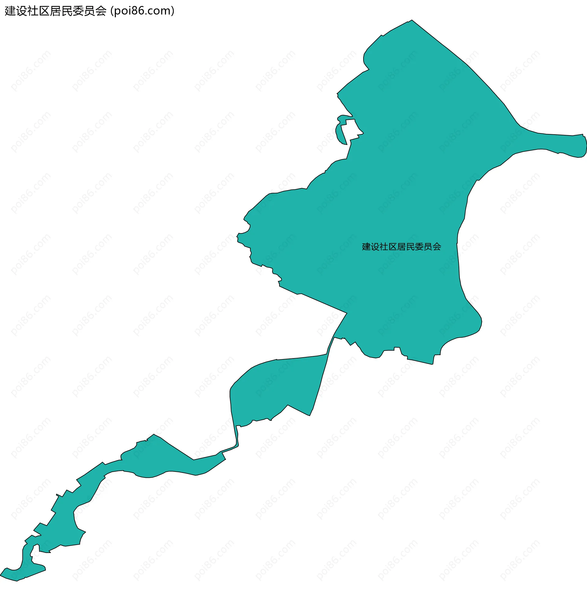 建设社区居民委员会边界地图