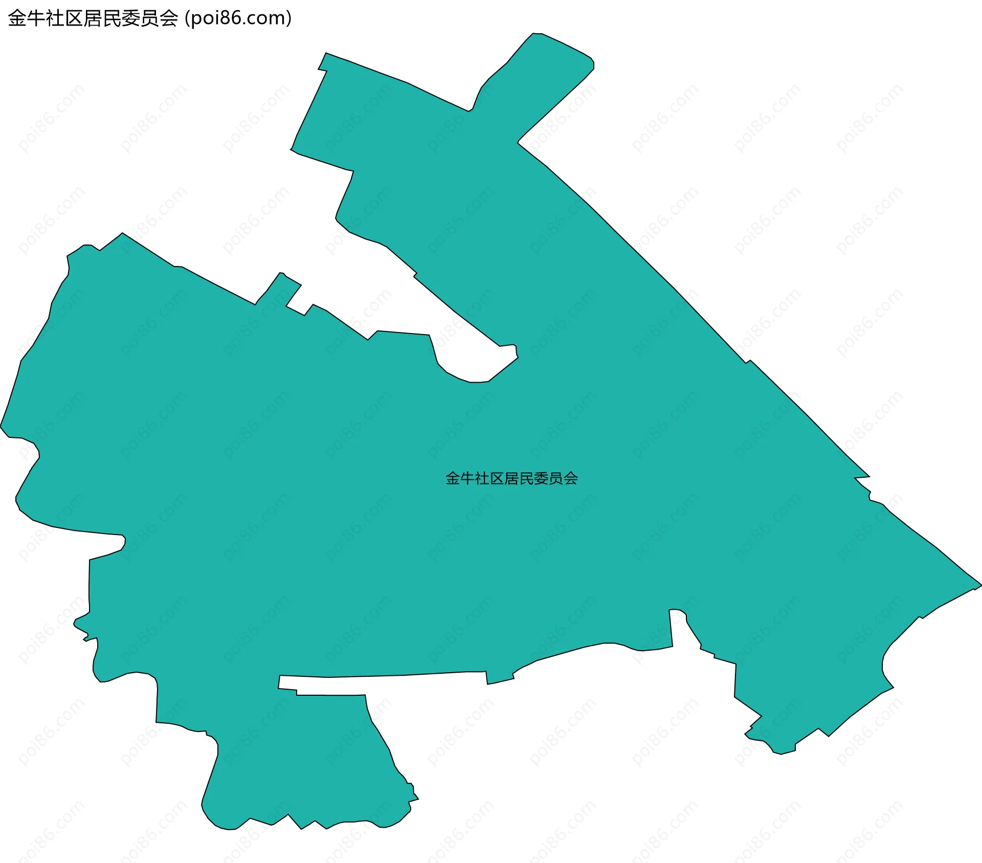 金牛社区居民委员会边界地图