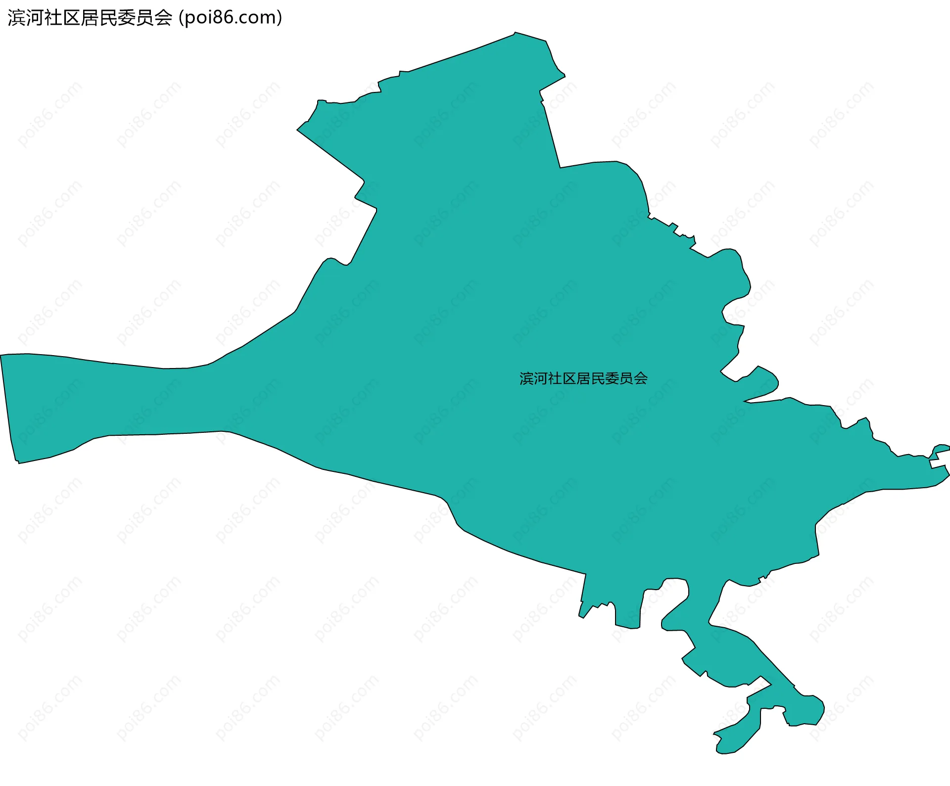 滨河社区居民委员会边界地图