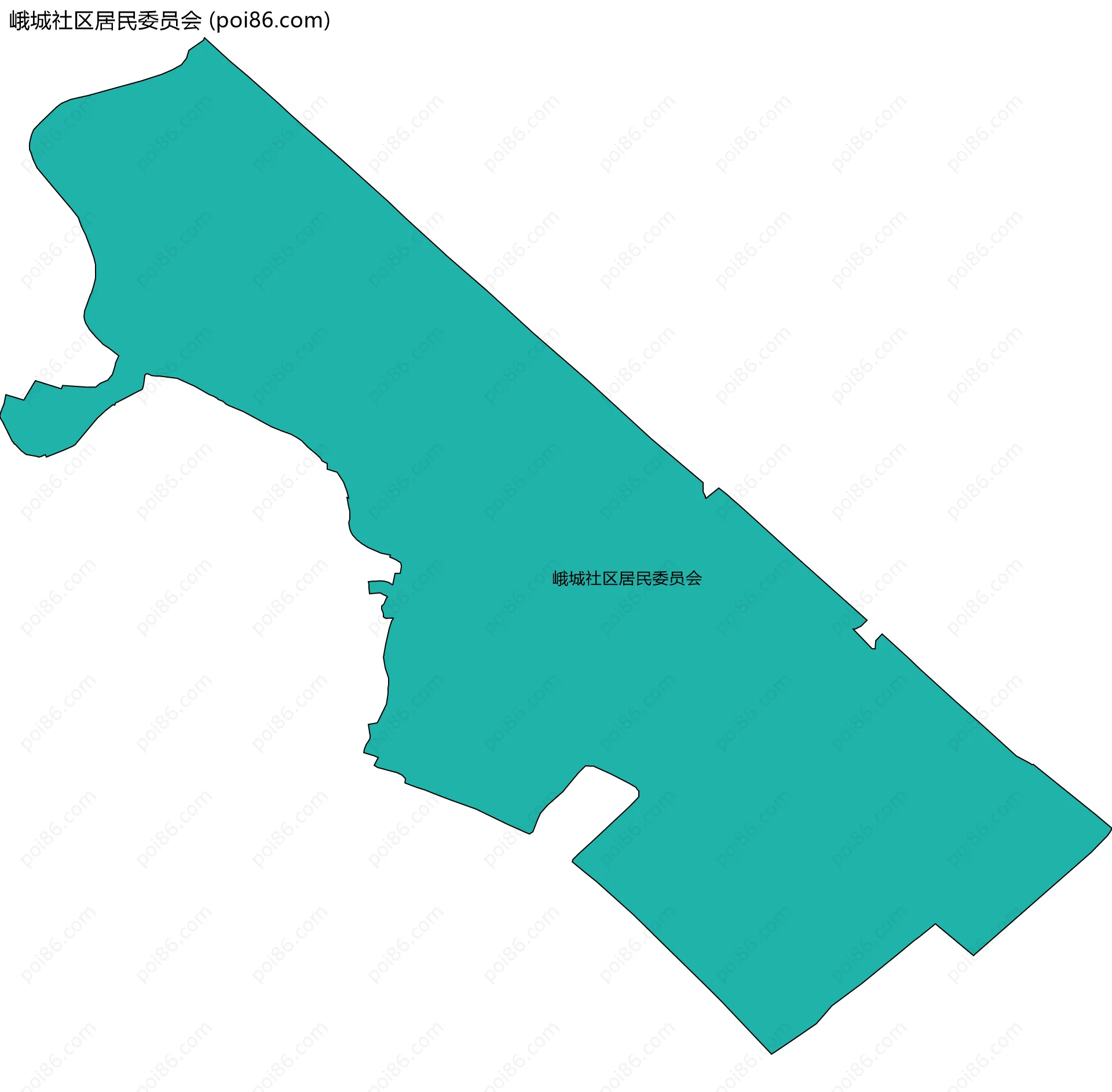 峨城社区居民委员会边界地图