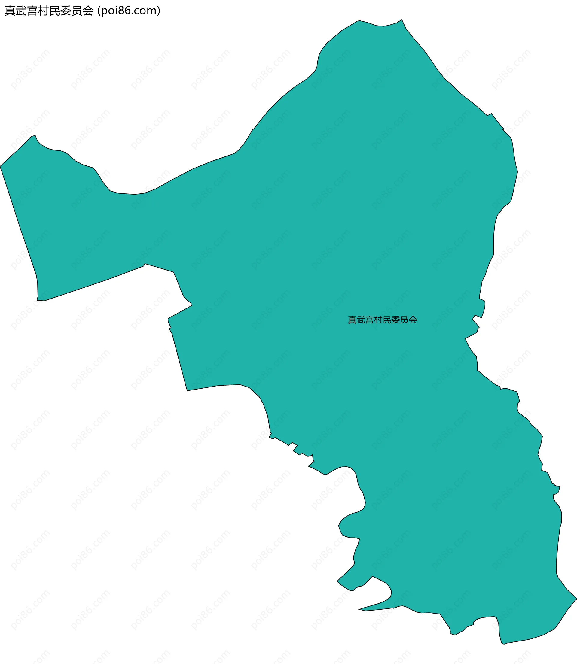 真武宫村民委员会边界地图