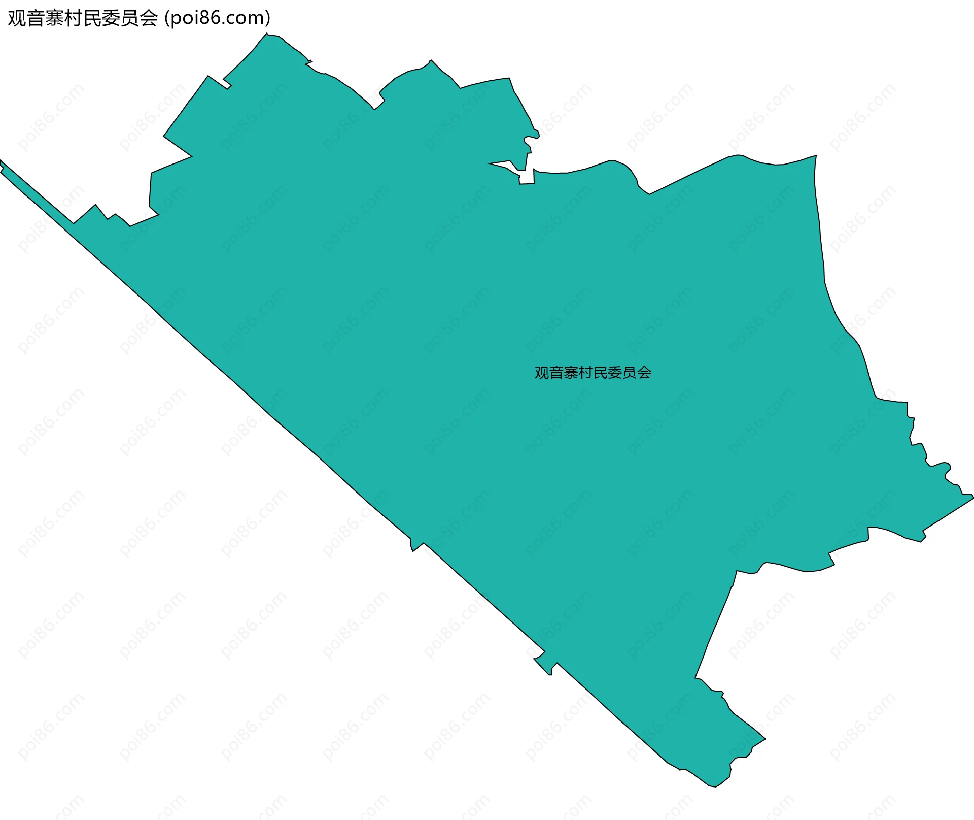 观音寨村民委员会边界地图
