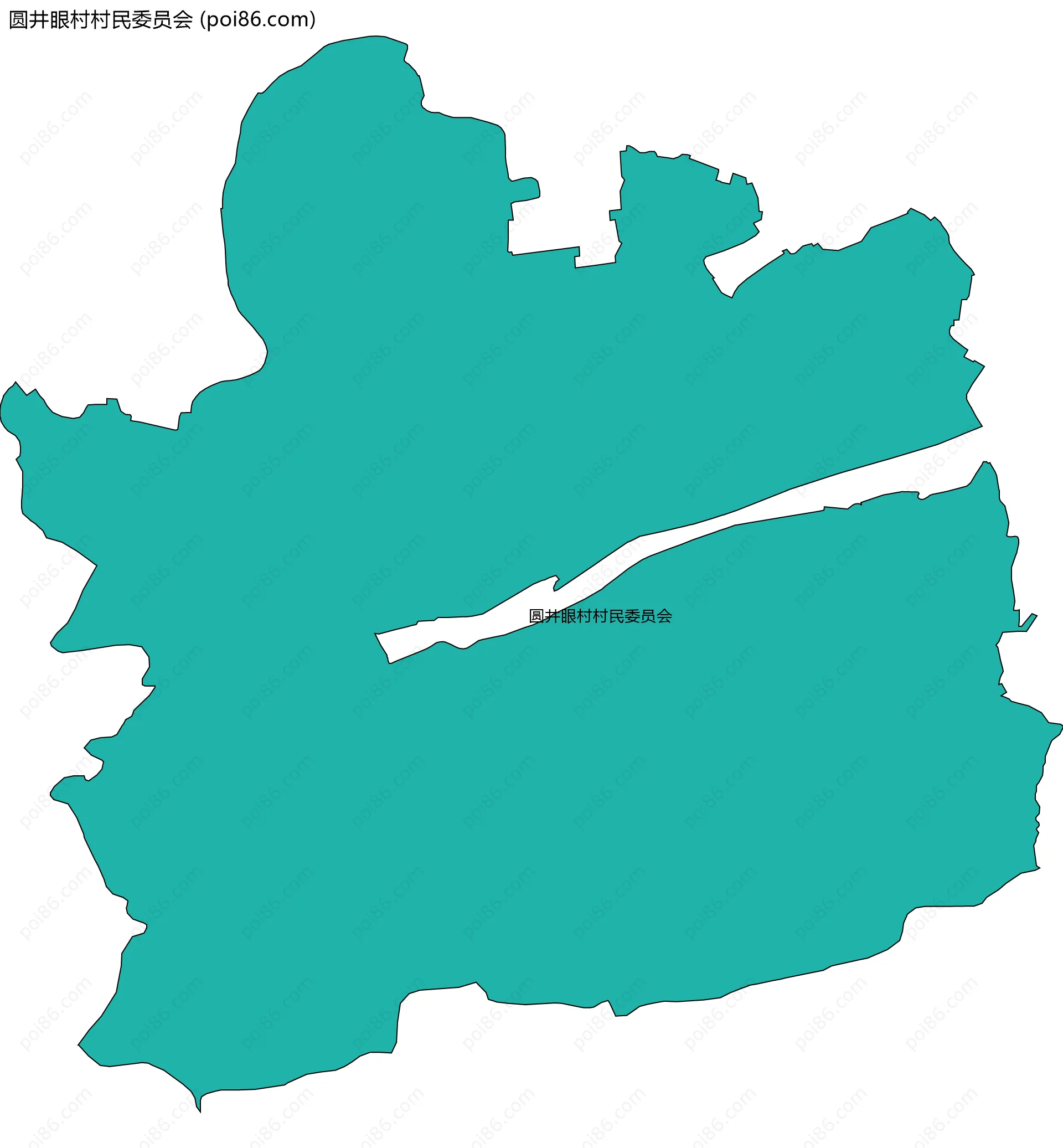 圆井眼村村民委员会边界地图