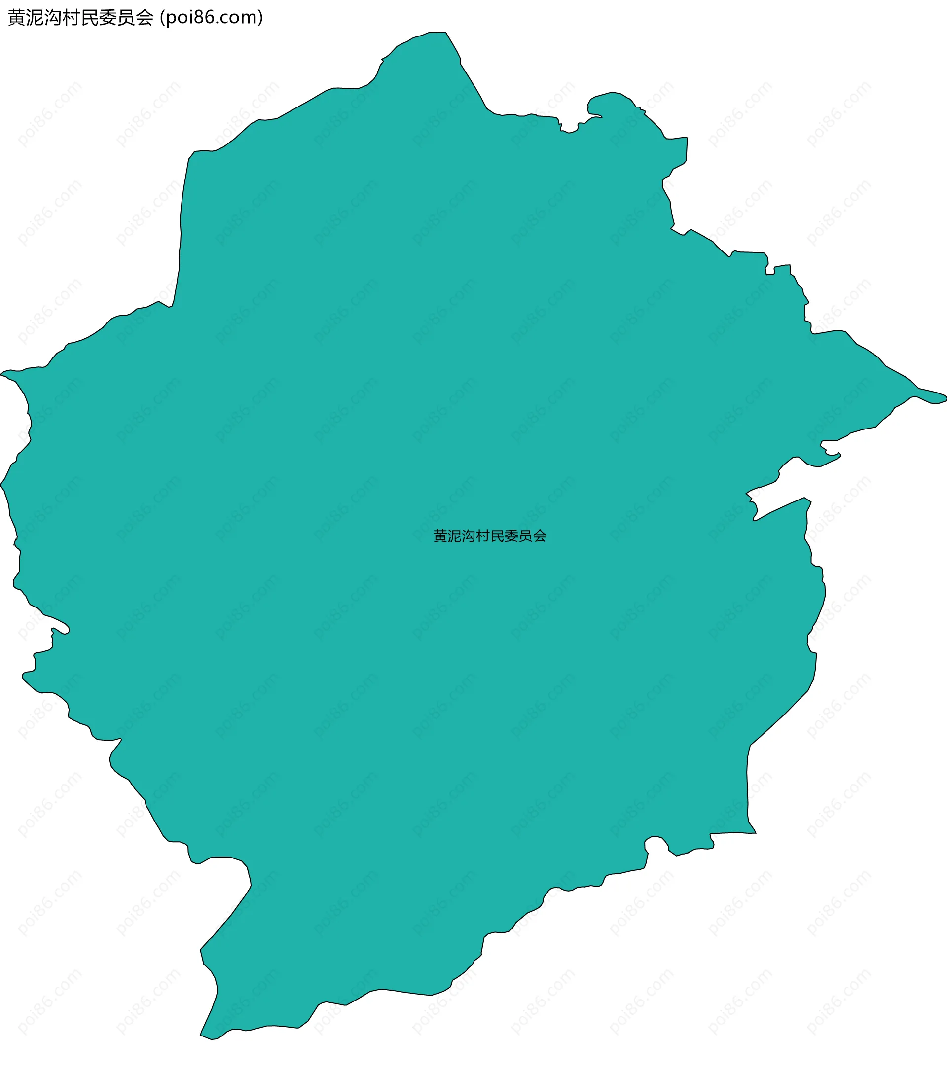 黄泥沟村民委员会边界地图