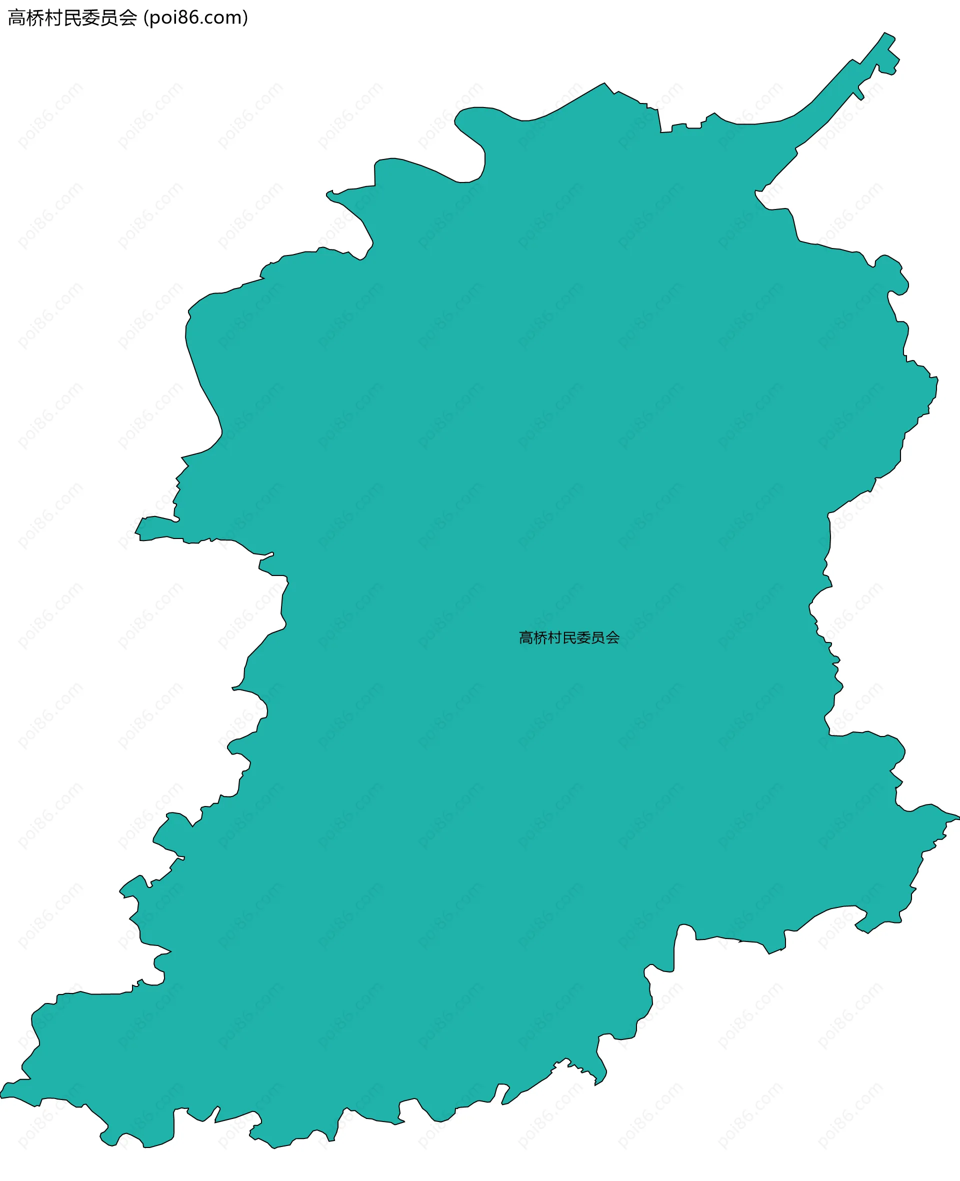 高桥村民委员会边界地图
