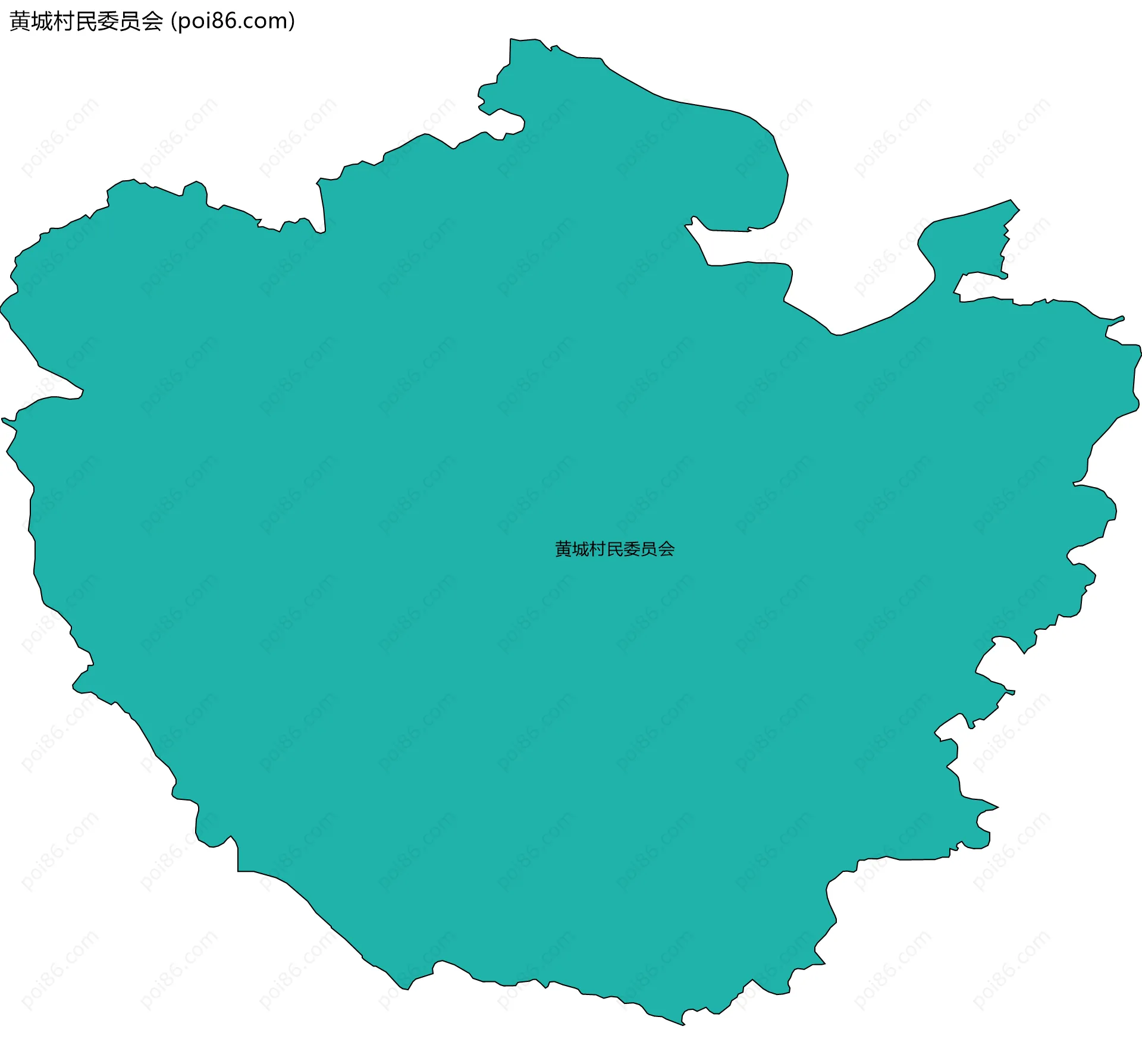 黄城村民委员会边界地图