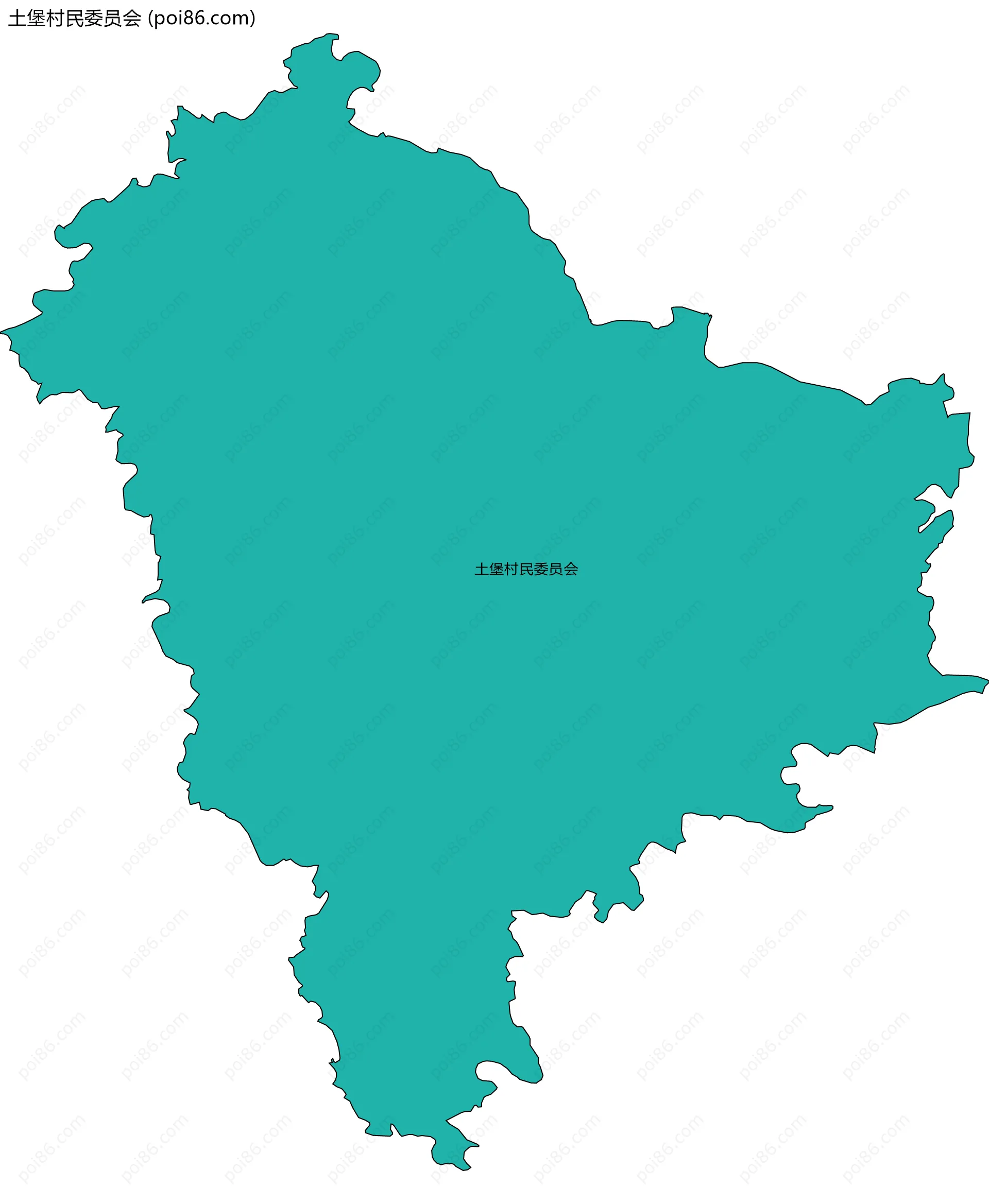 土堡村民委员会边界地图