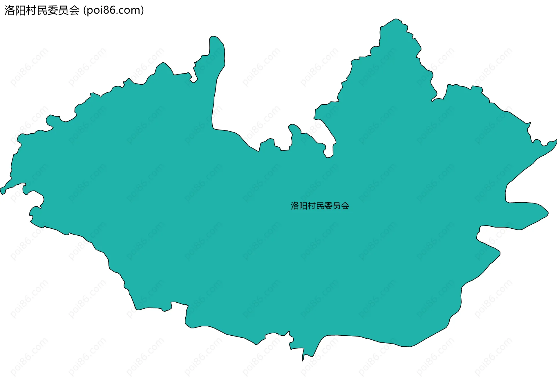 洛阳村民委员会边界地图