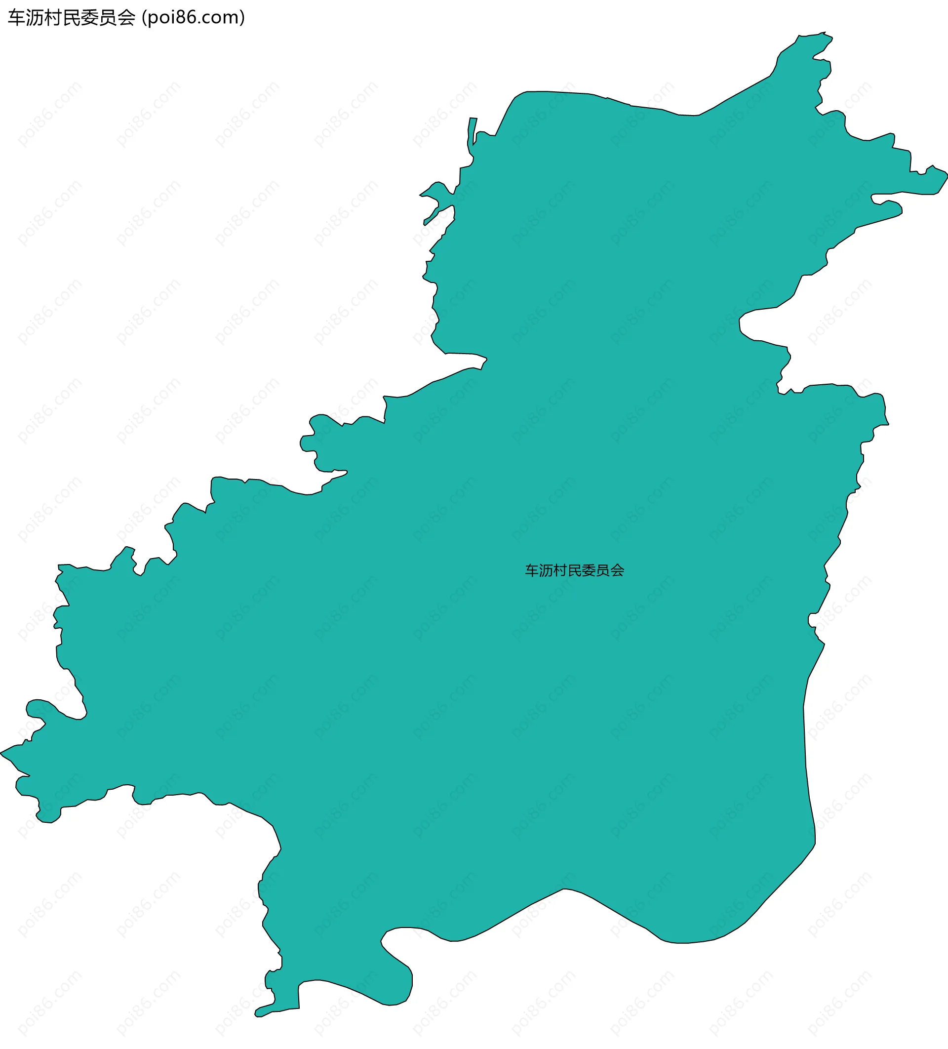 车沥村民委员会边界地图