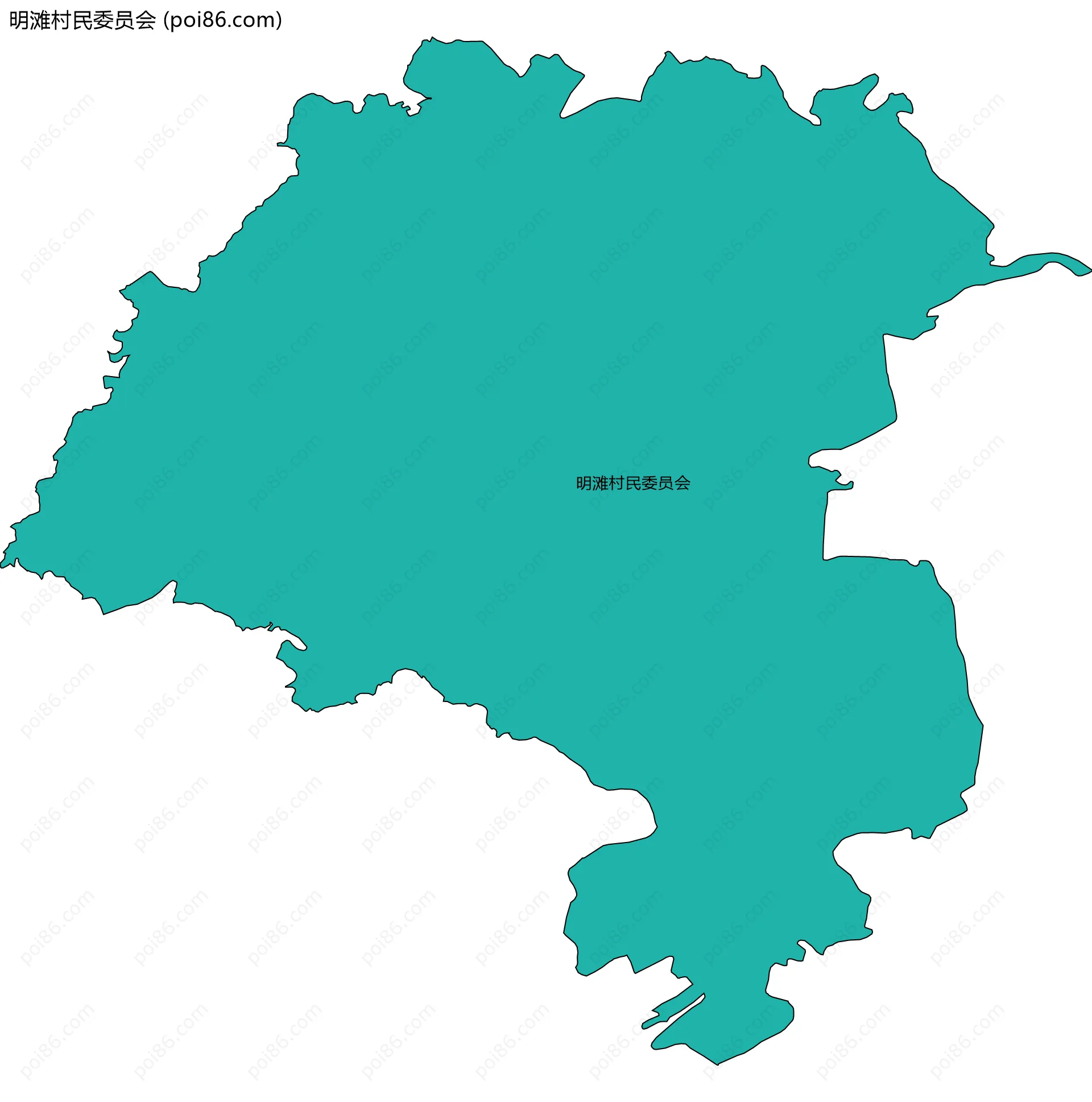 明滩村民委员会边界地图