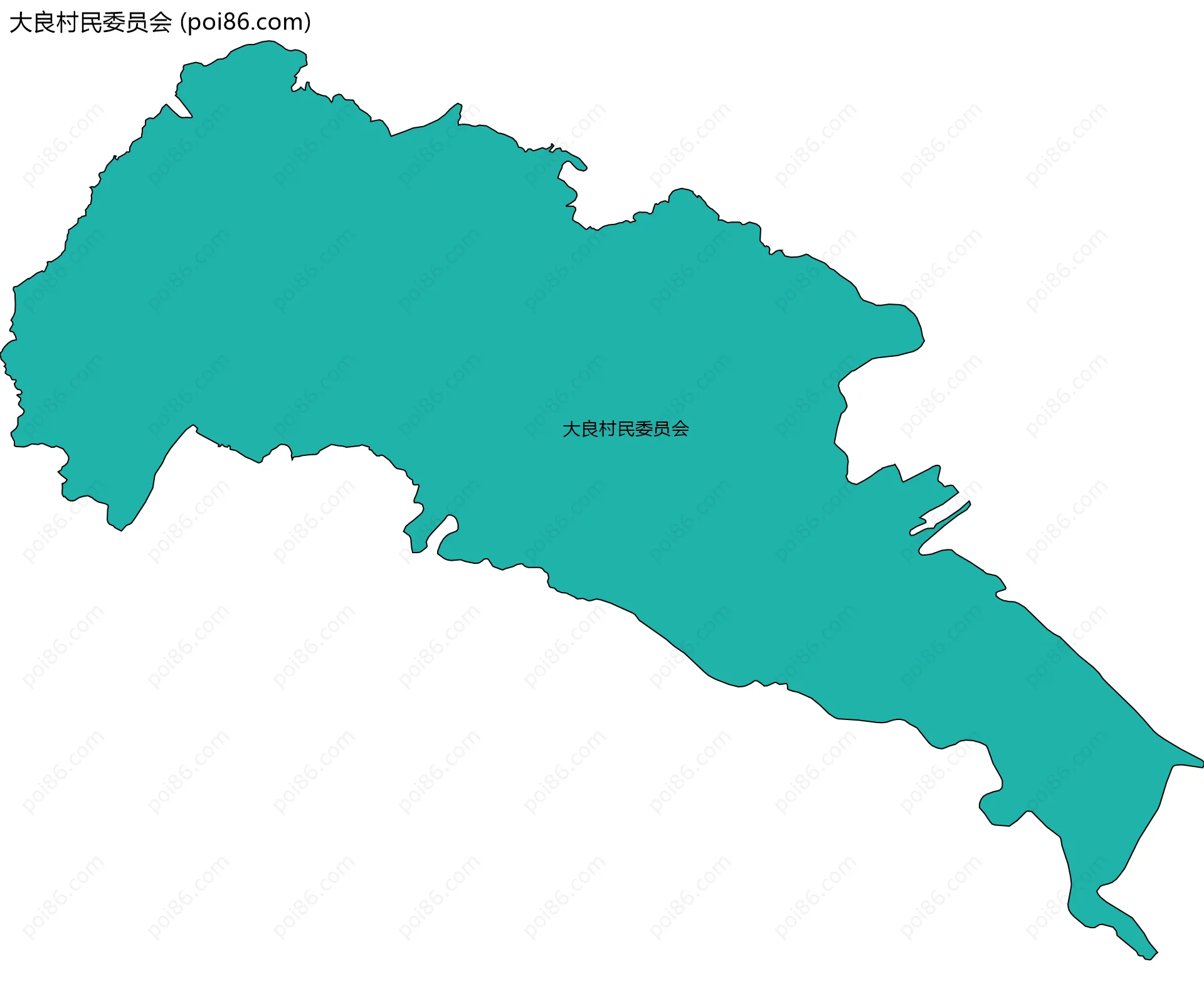 大良村民委员会边界地图