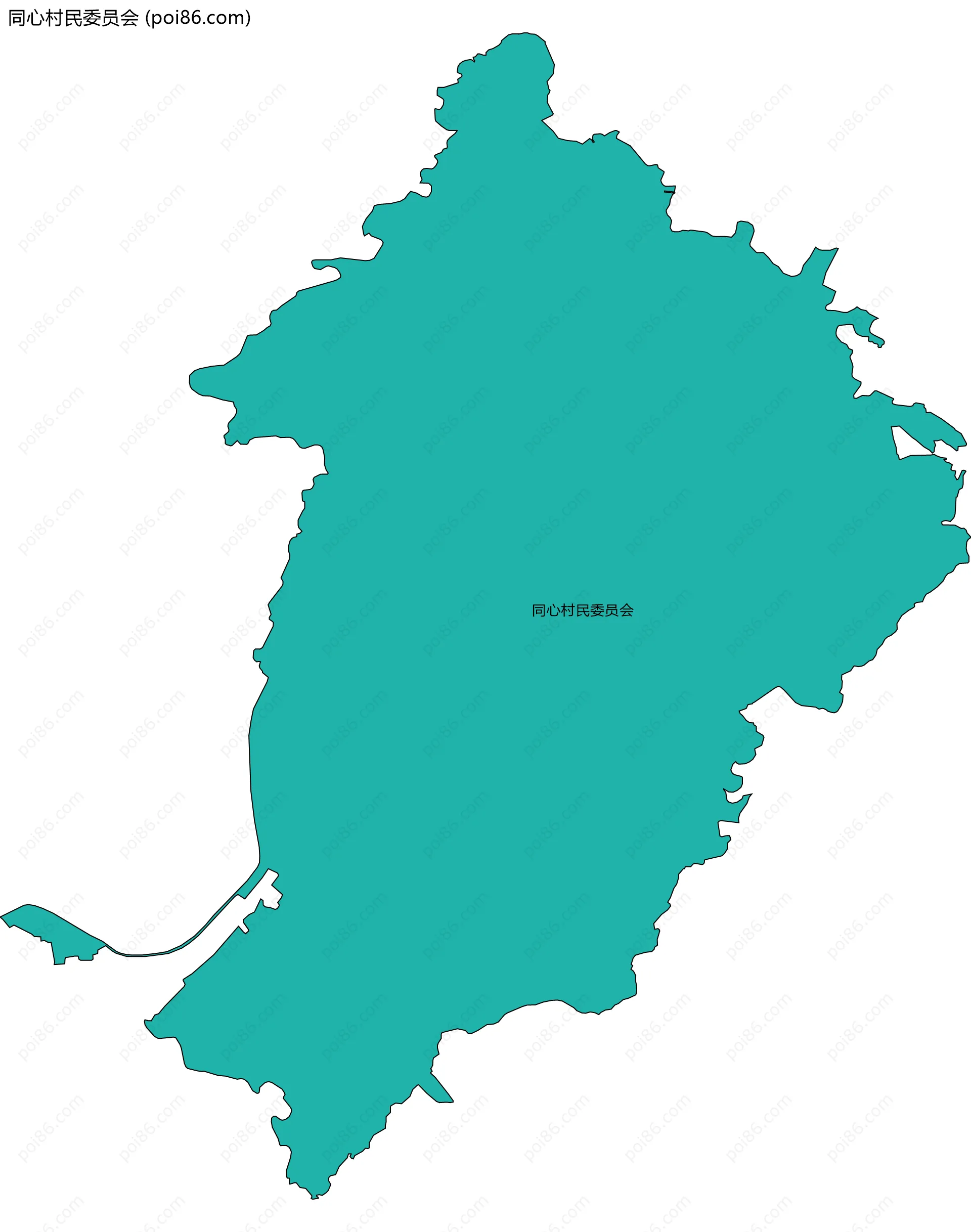 同心村民委员会边界地图