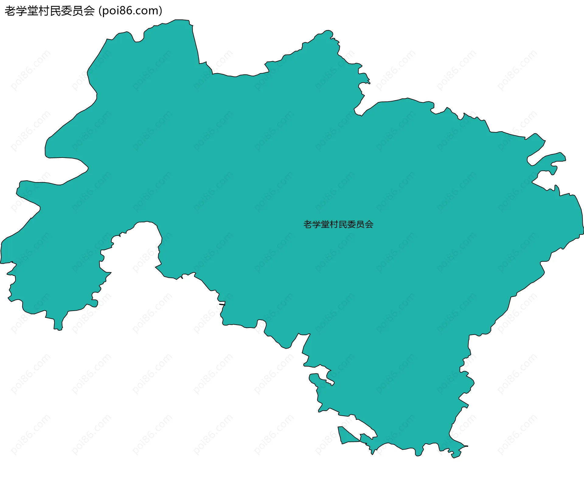 老学堂村民委员会边界地图