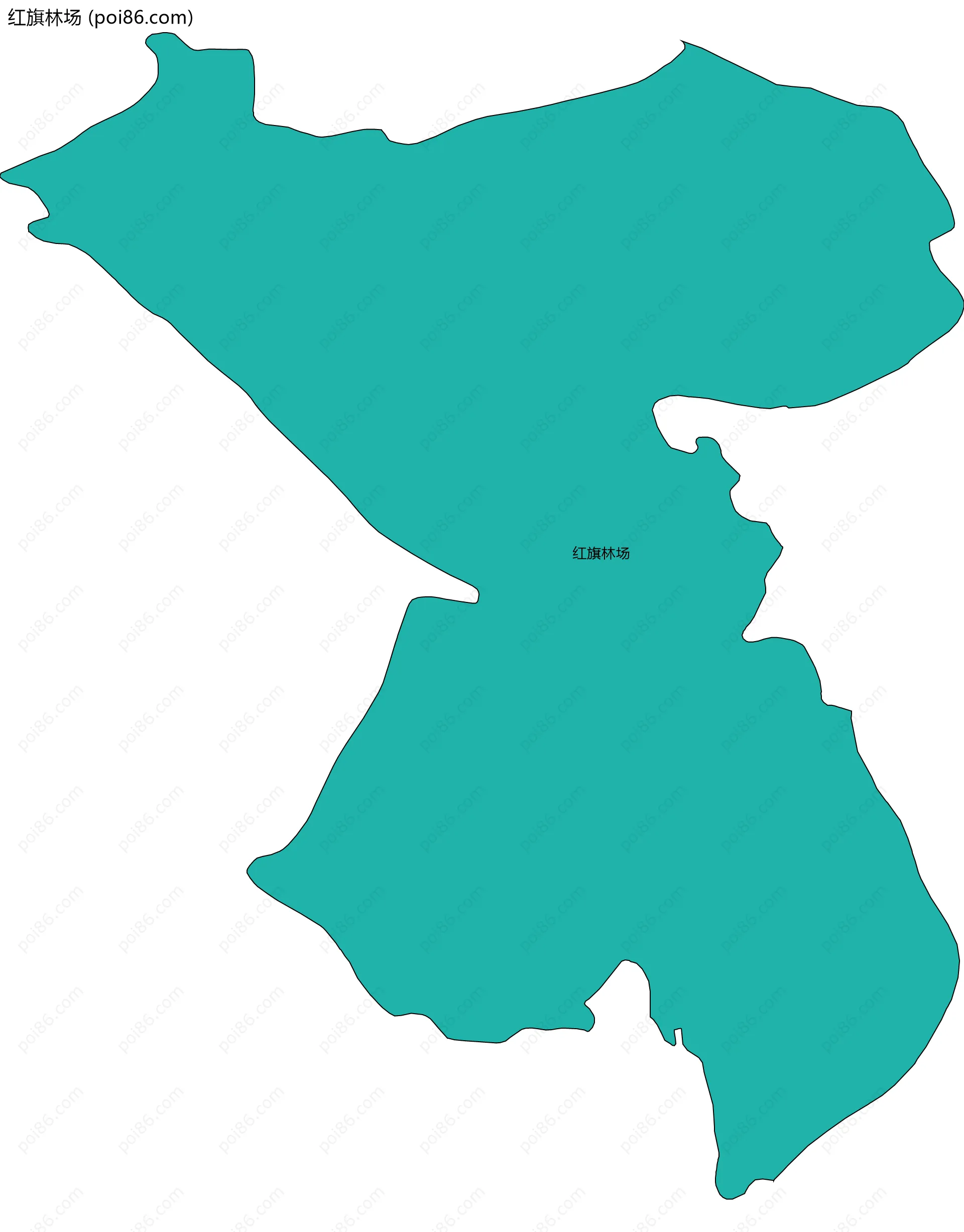 红旗林场边界地图