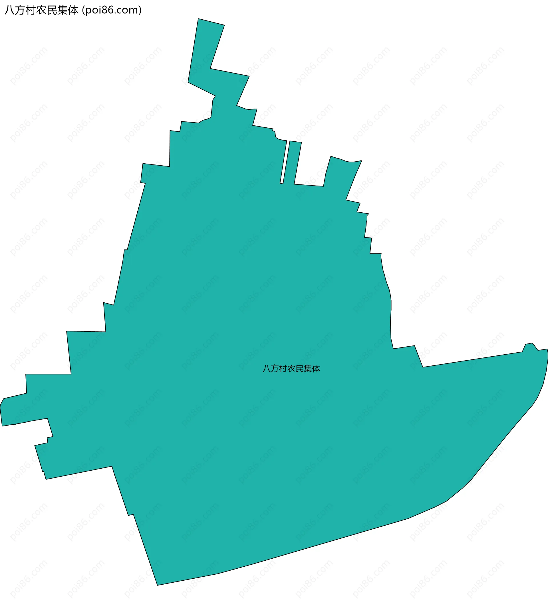 八方村农民集体边界地图