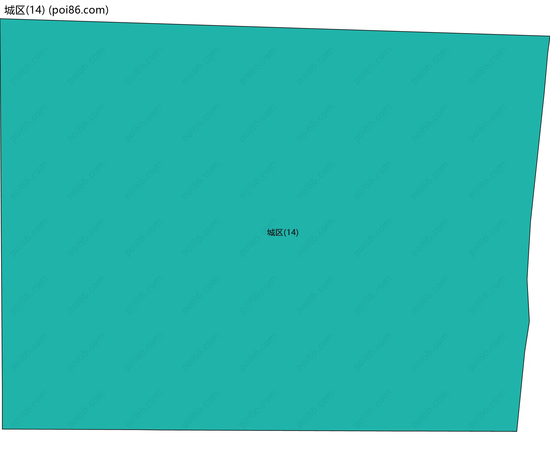城区(14)边界地图