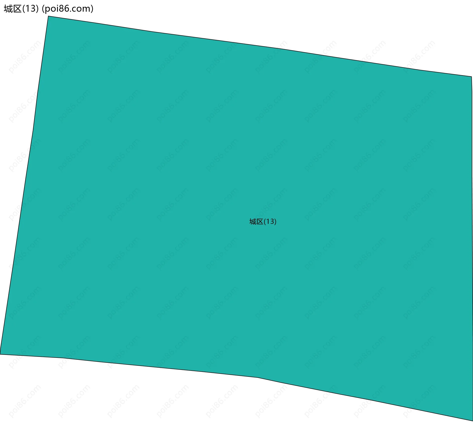城区(13)边界地图
