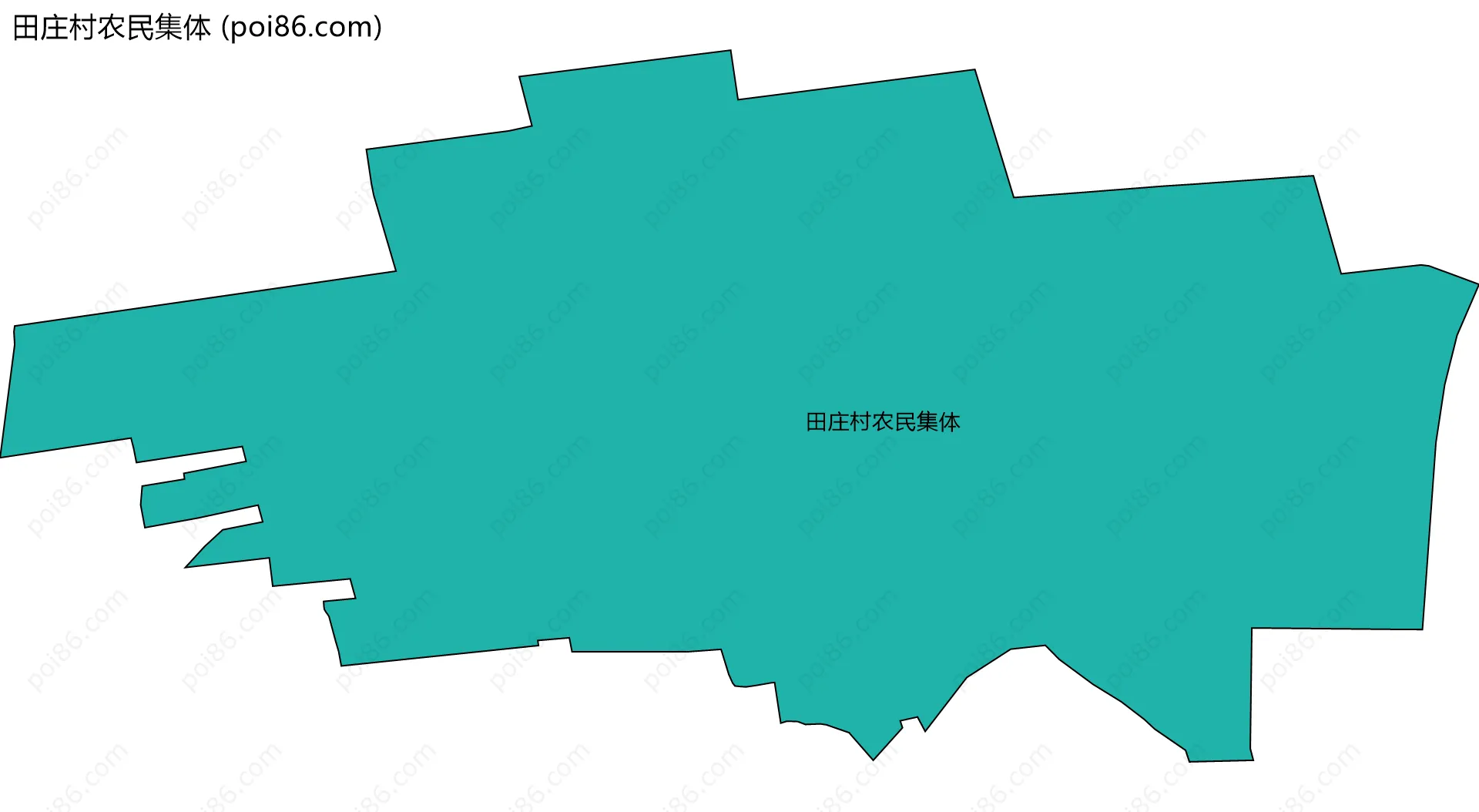 田庄村农民集体边界地图