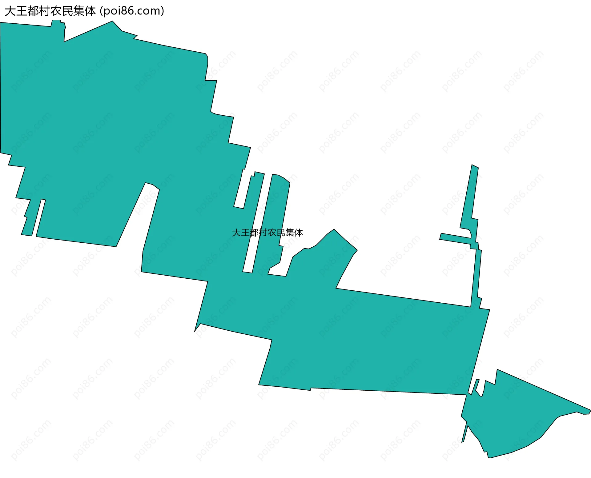 大王都村农民集体边界地图