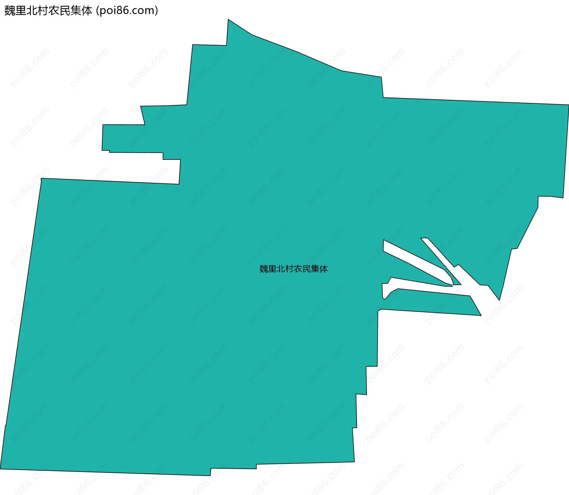 魏里北村农民集体边界地图