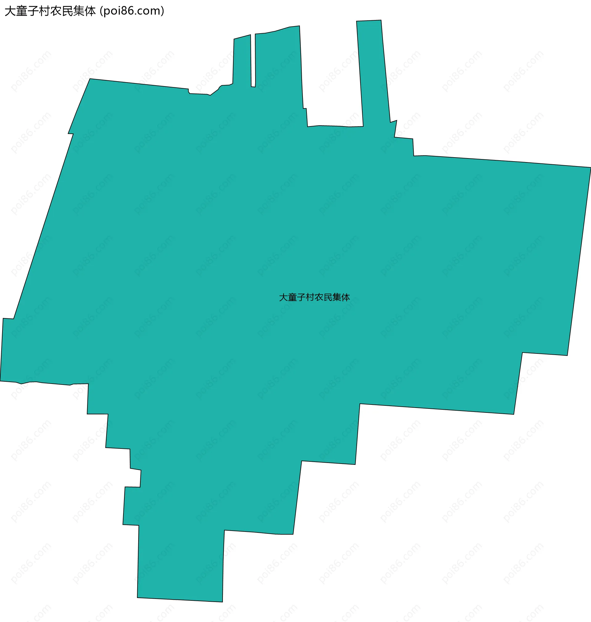 大童子村农民集体边界地图