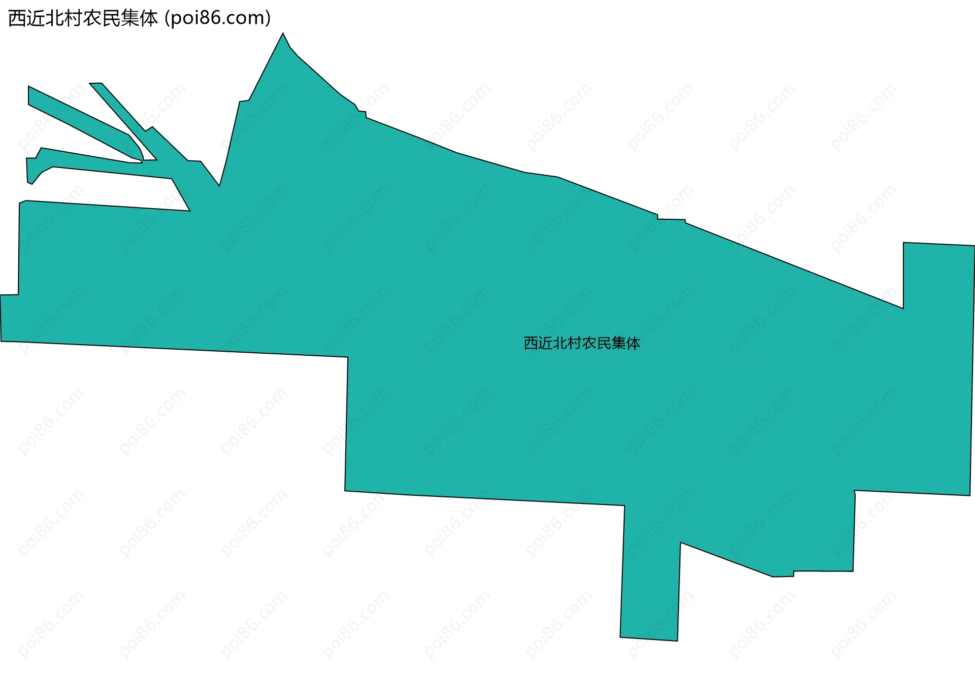 西近北村农民集体边界地图