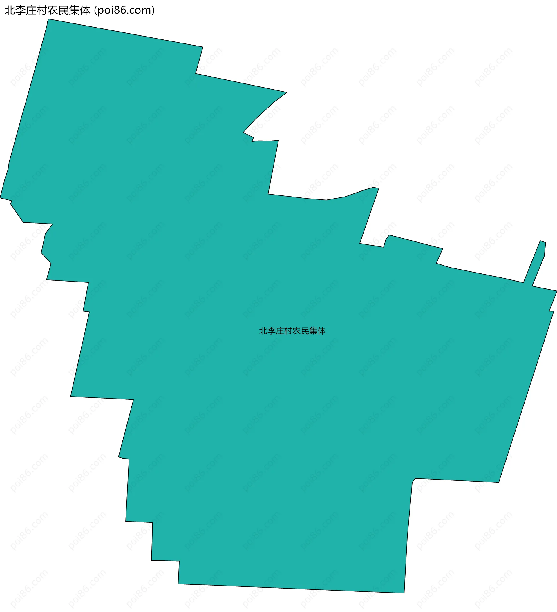北李庄村农民集体边界地图