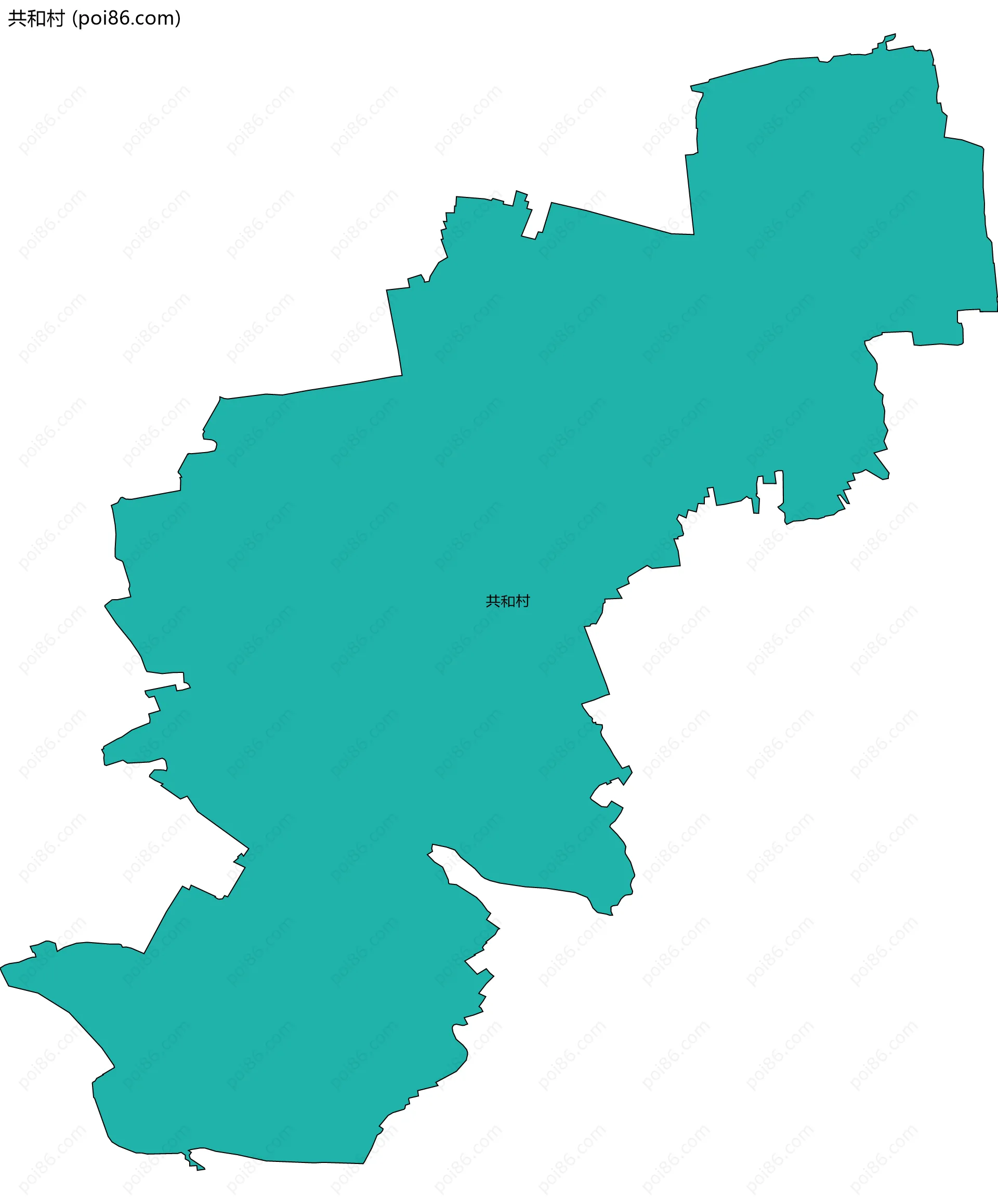 共和村边界地图