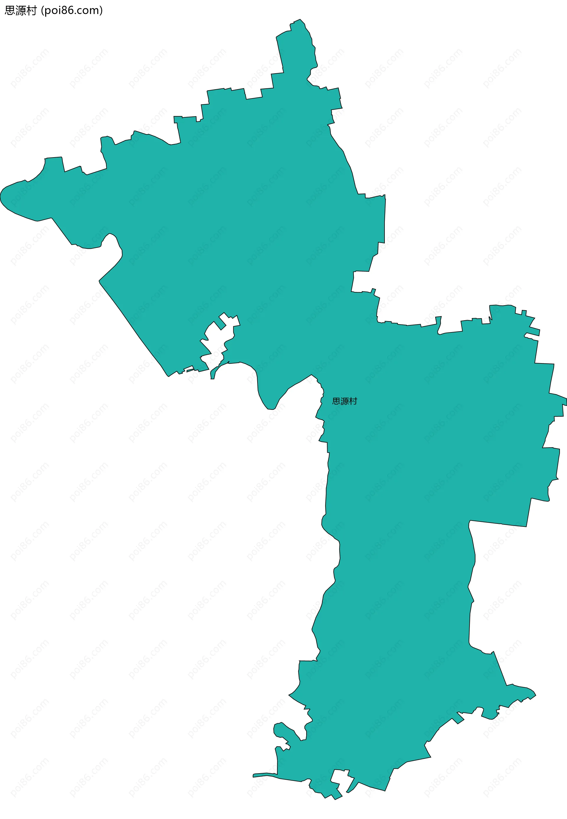 思源村边界地图