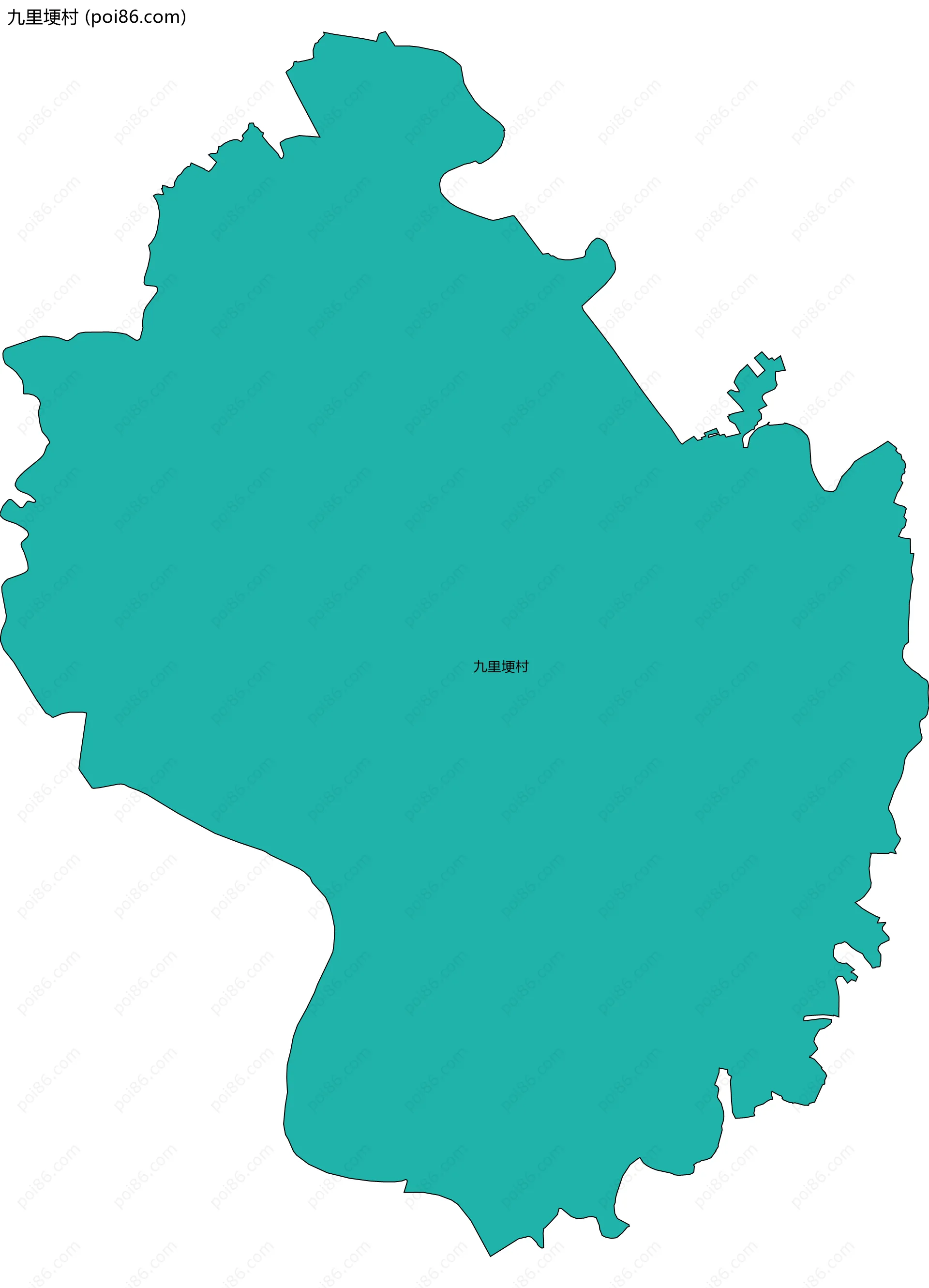 九里埂村边界地图