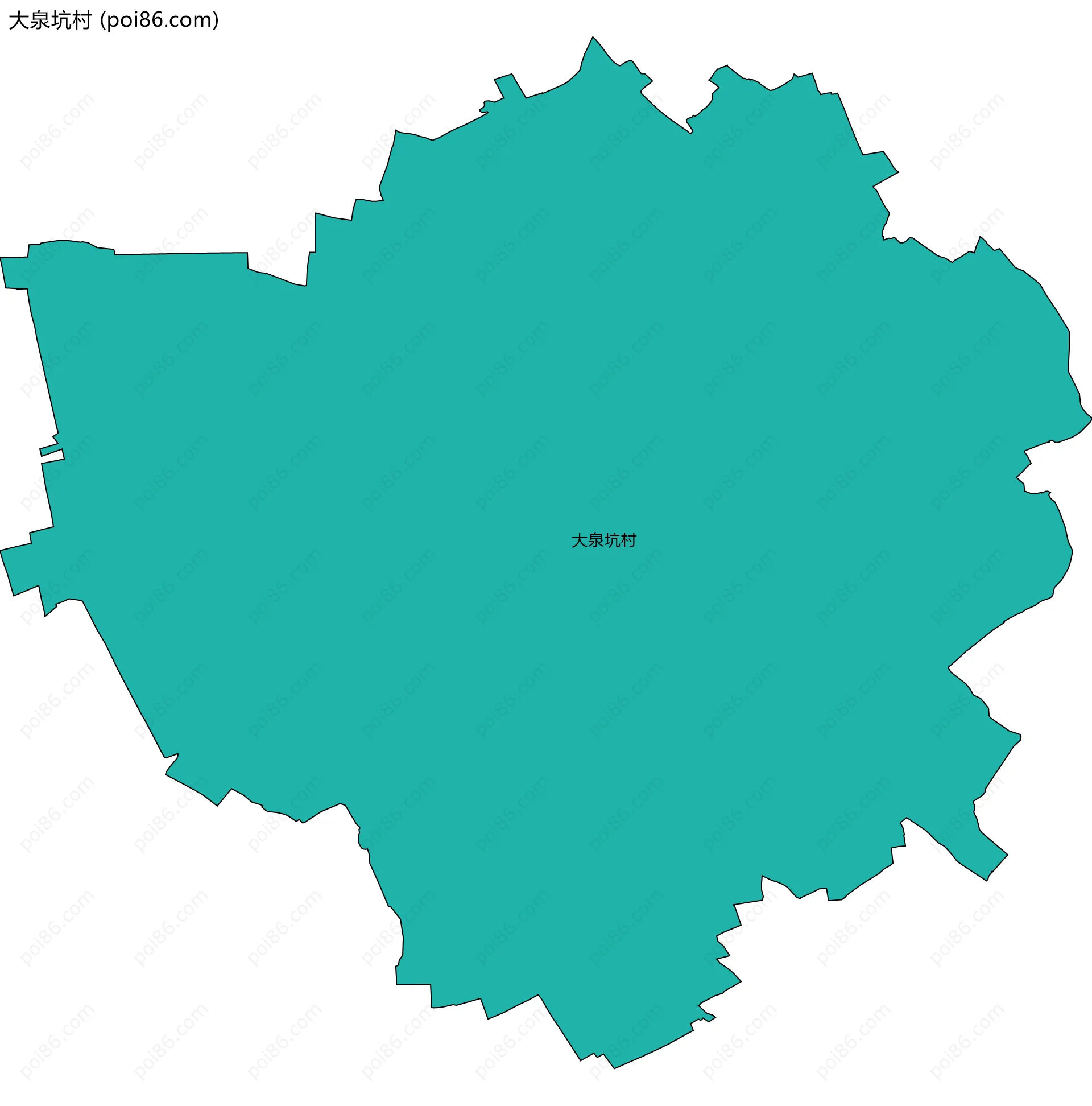 大泉坑村边界地图