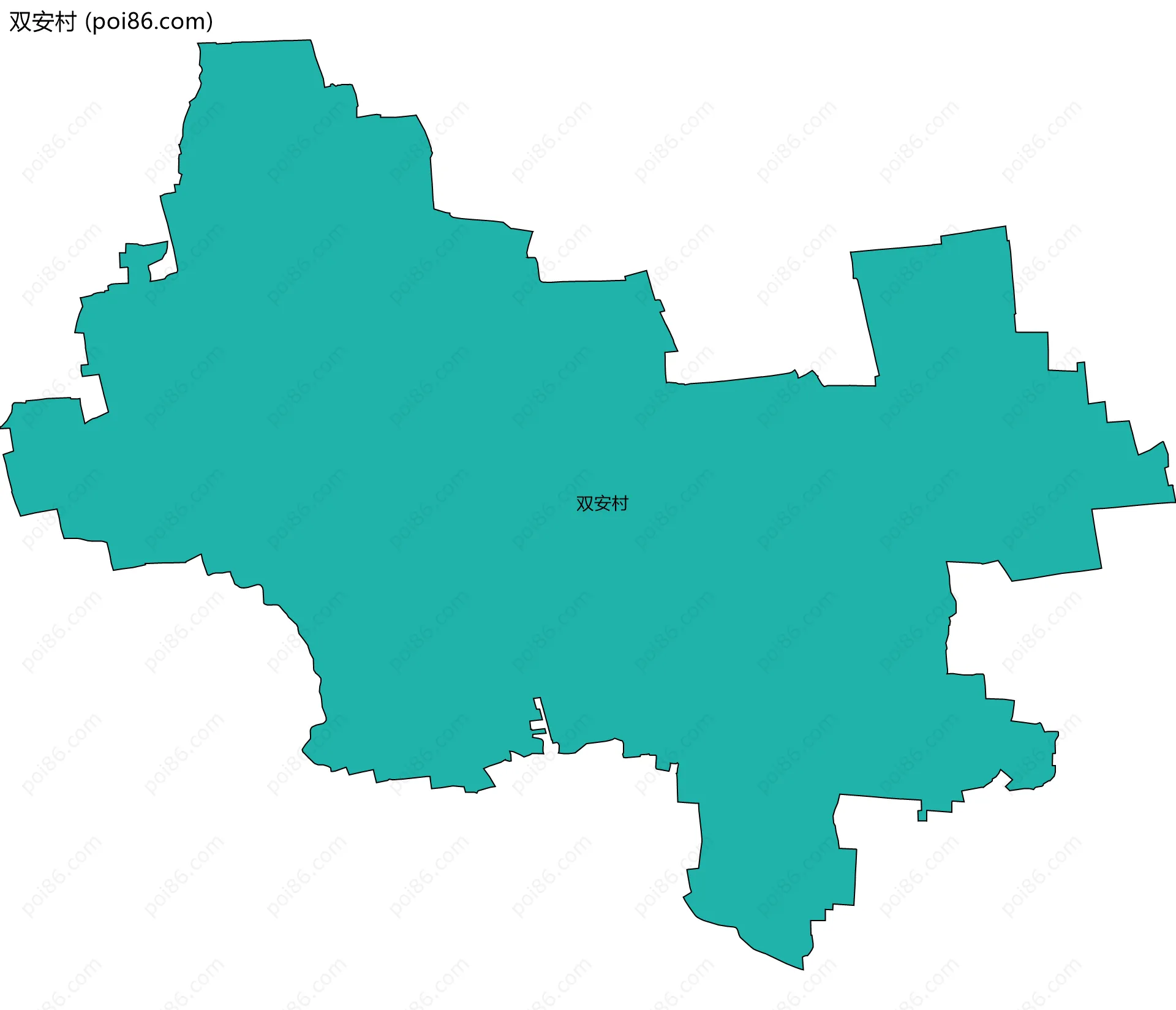 双安村边界地图