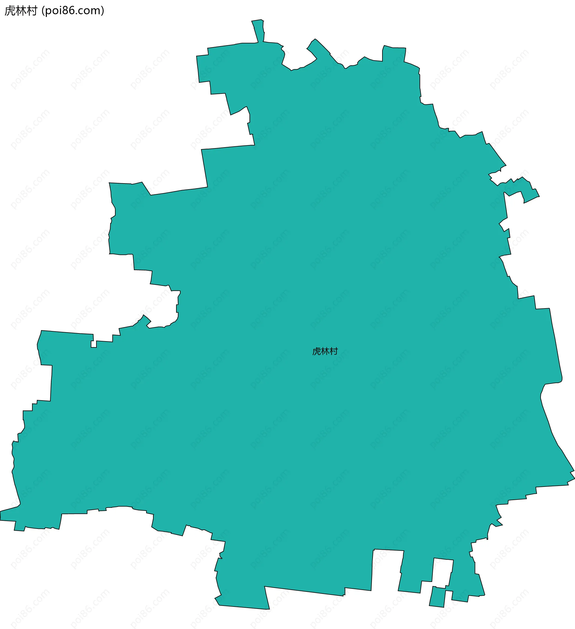 虎林村边界地图