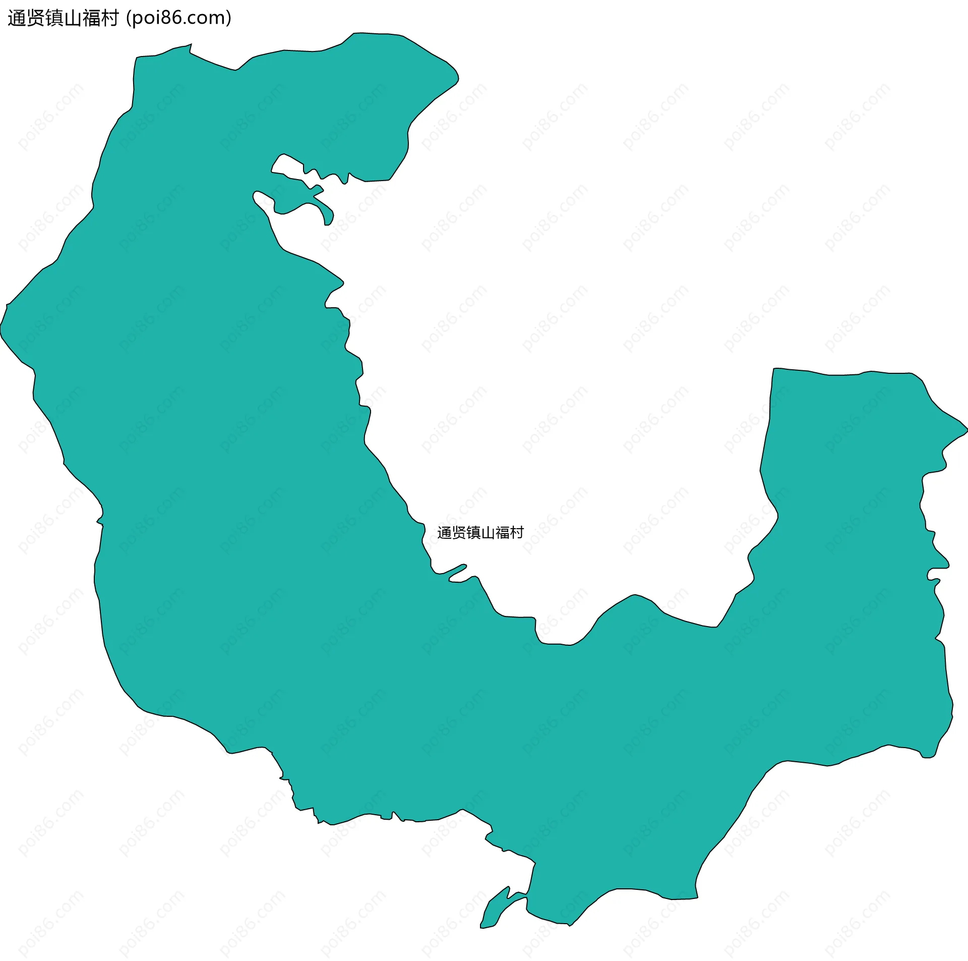 通贤镇山福村边界地图