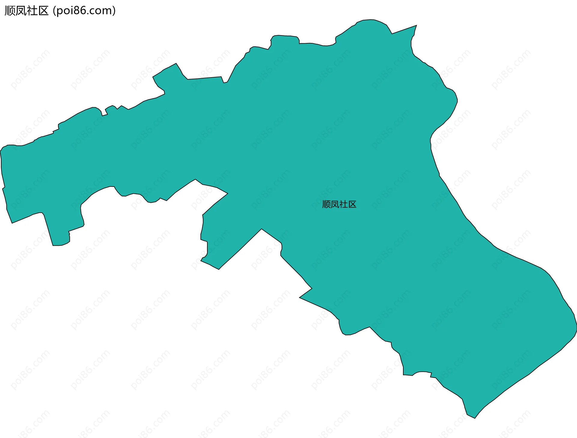 顺凤社区边界地图