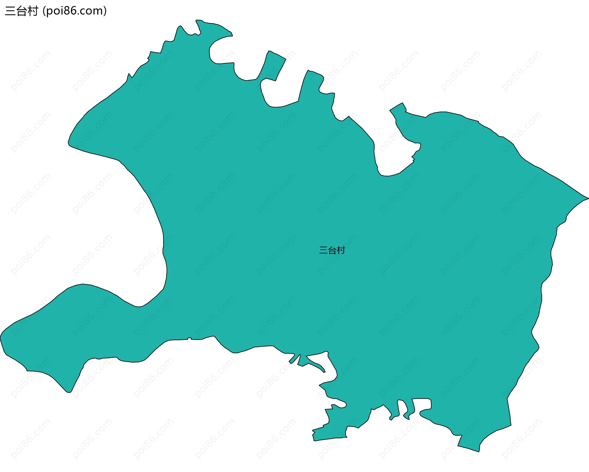 三台村边界地图