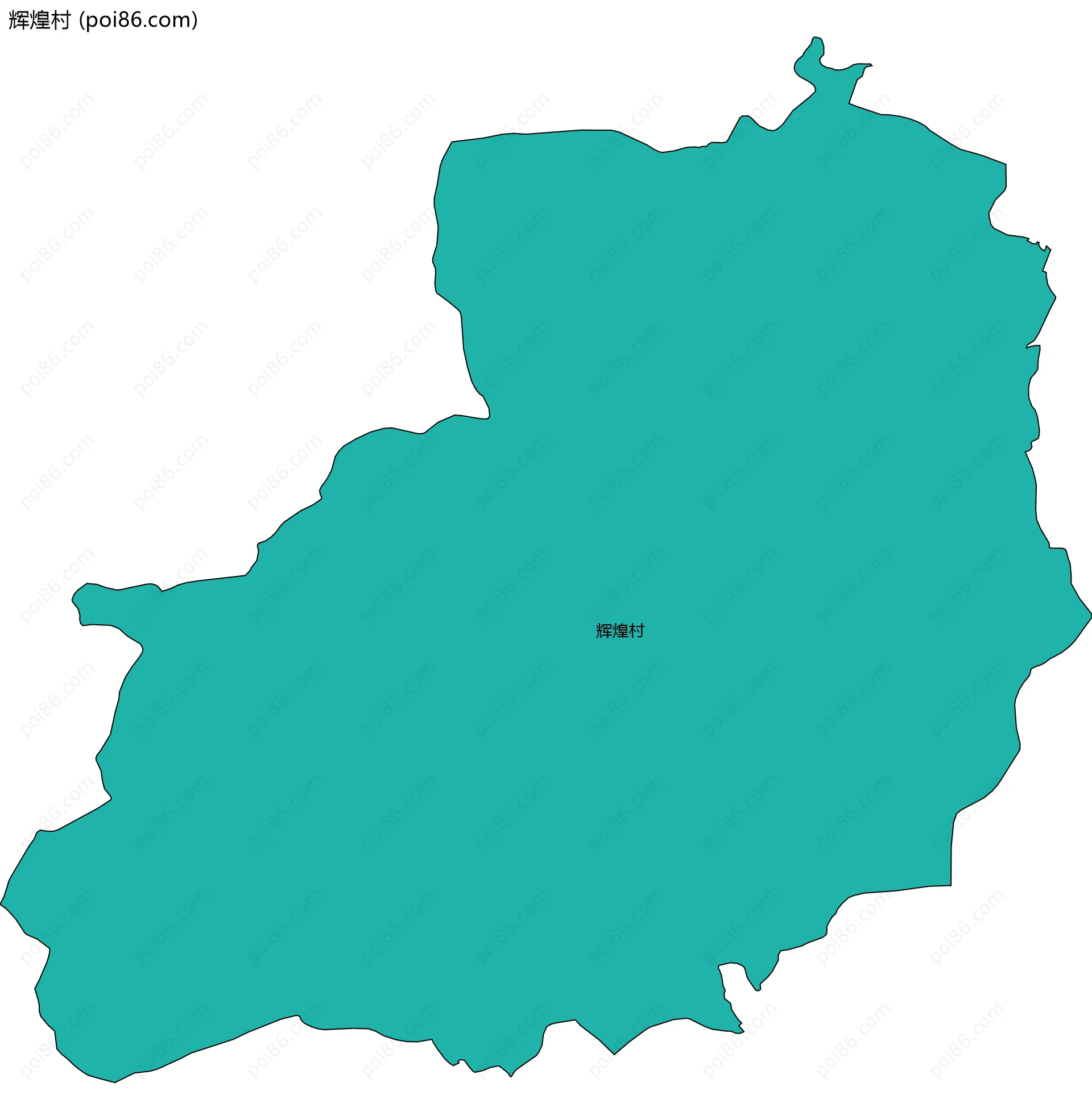 辉煌村边界地图