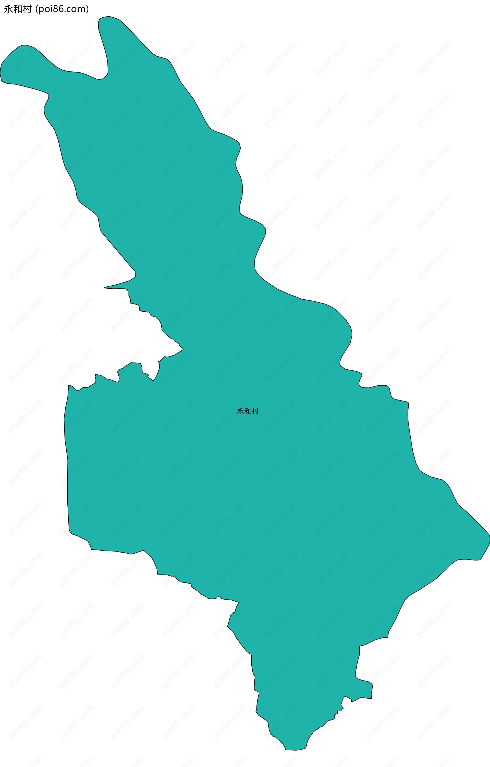 永和村边界地图