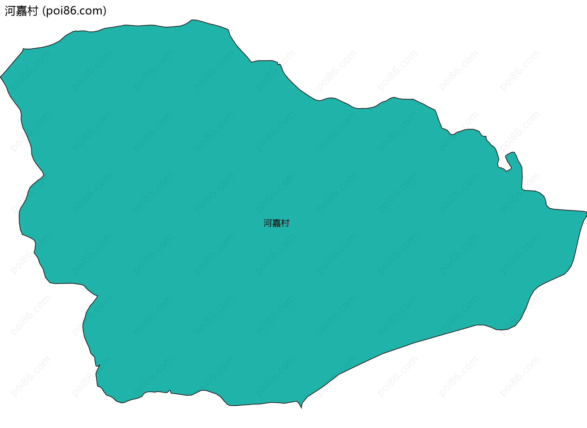 河嘉村边界地图
