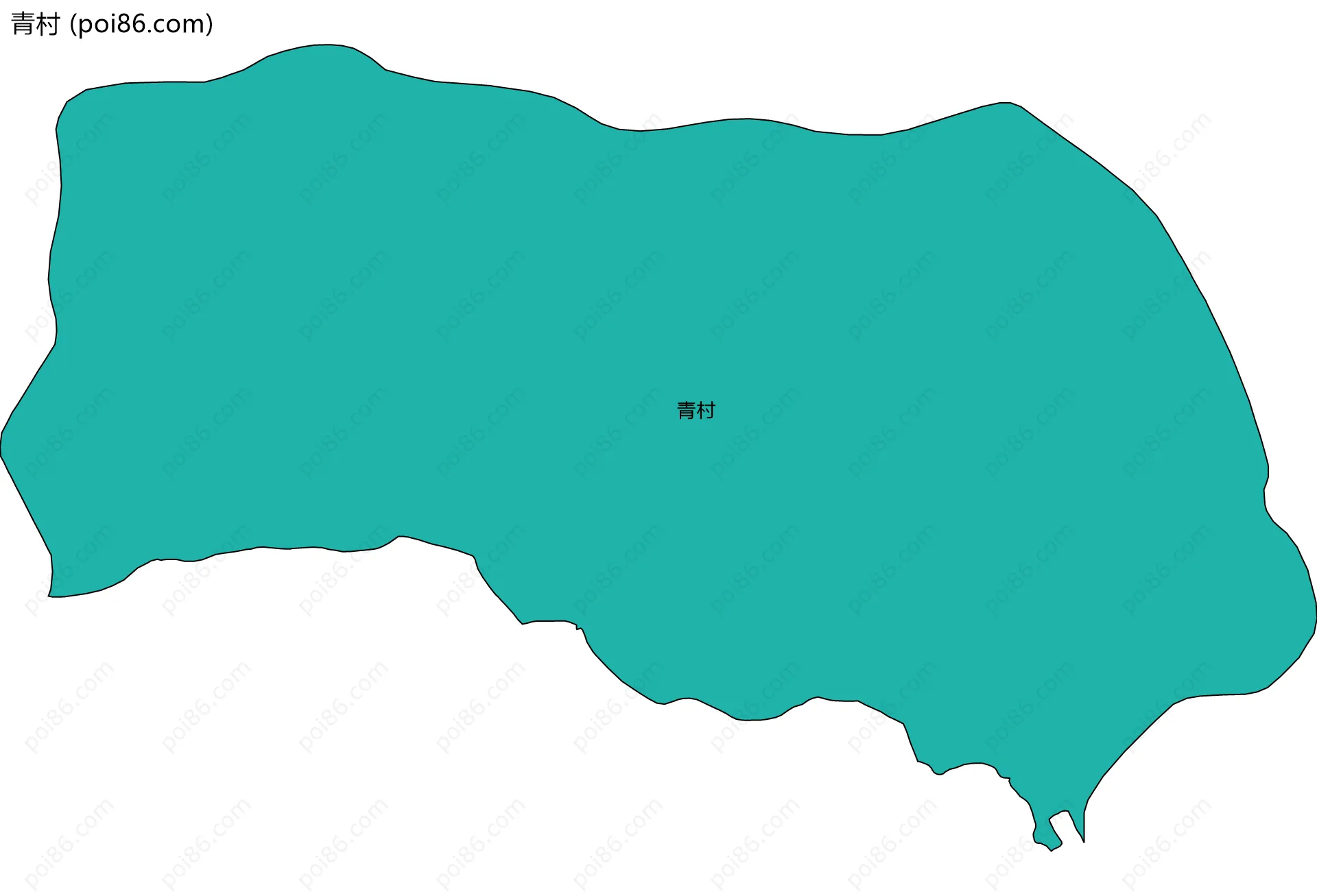 青村边界地图