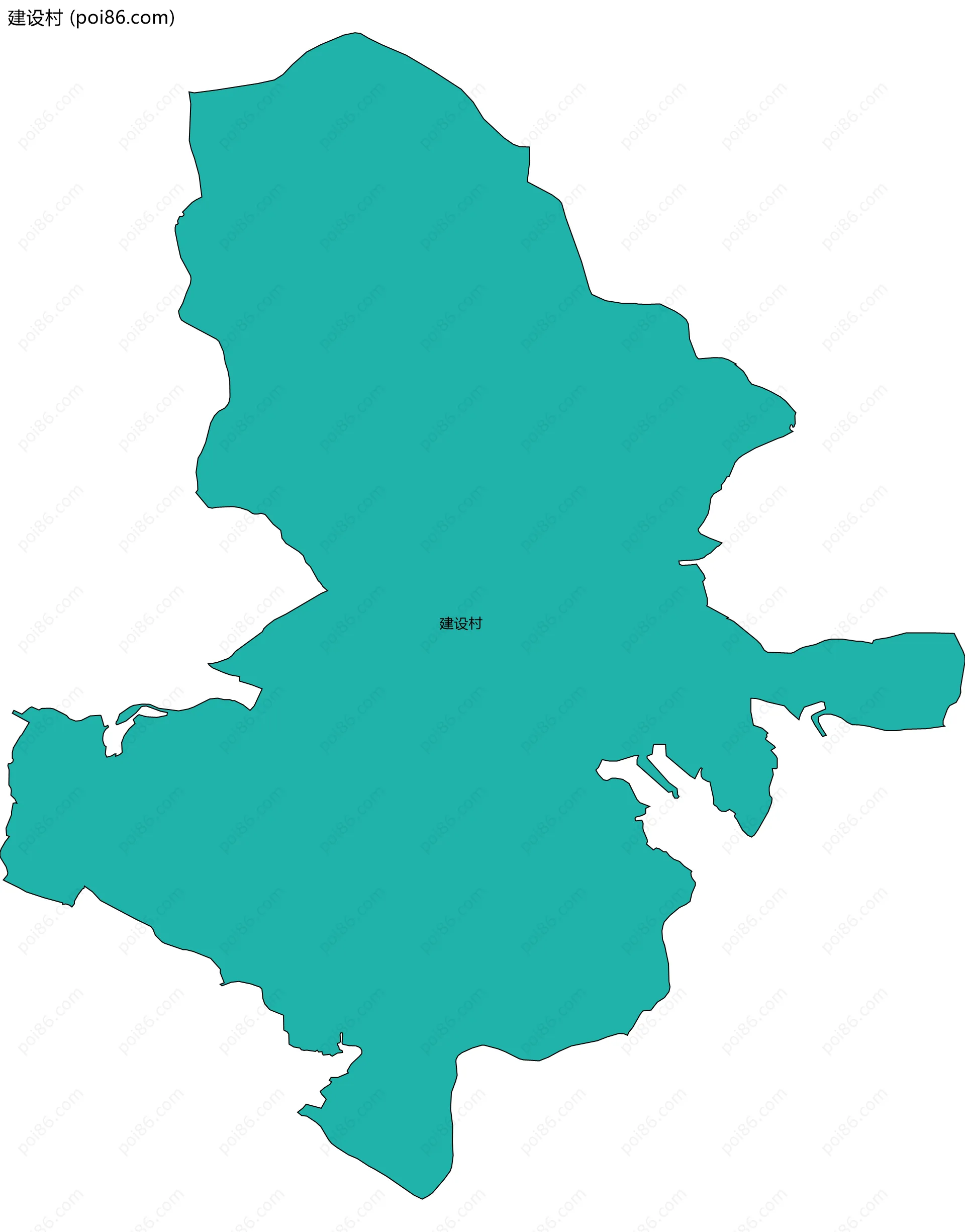 建设村边界地图