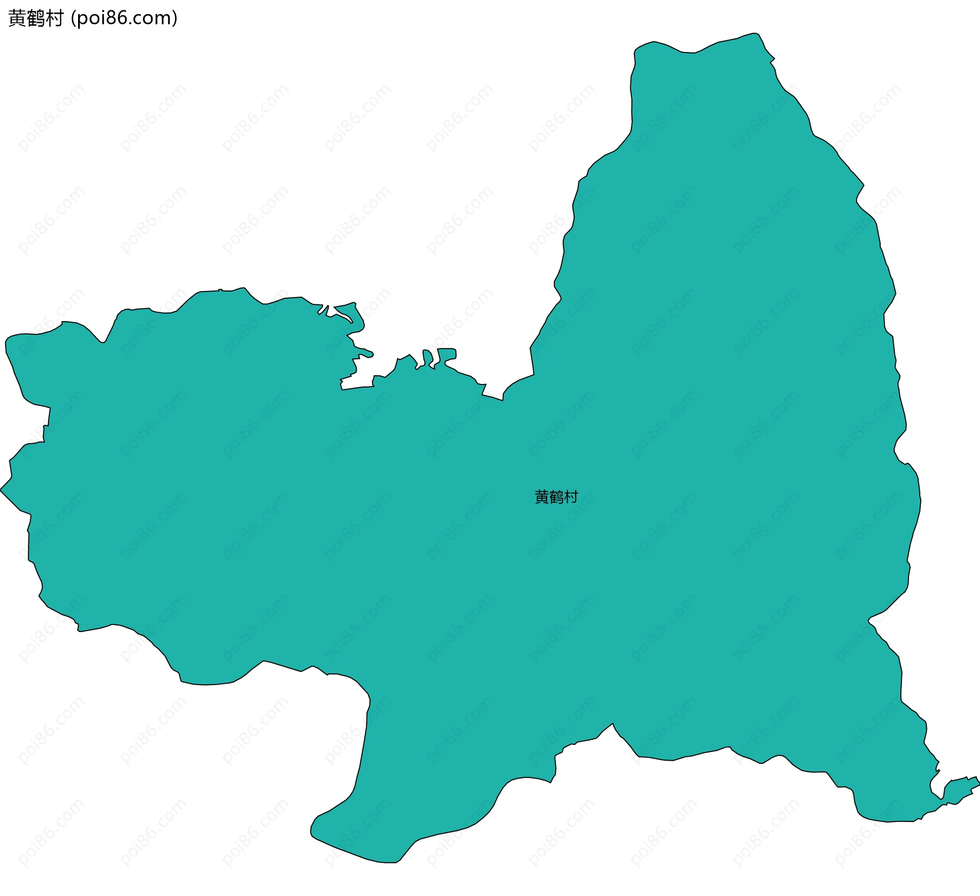 黄鹤村边界地图